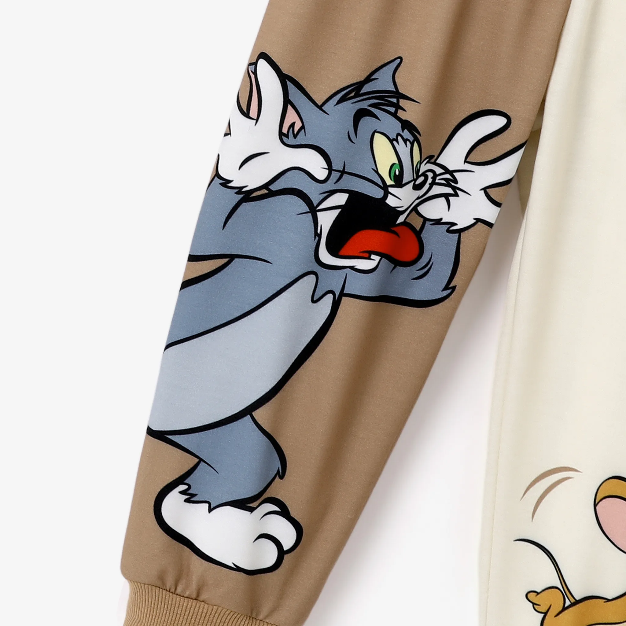 Tom and Jerry Toddler Boy Colorblock Character Print Long-sleeve Top and Pants Set Multi-color image 5