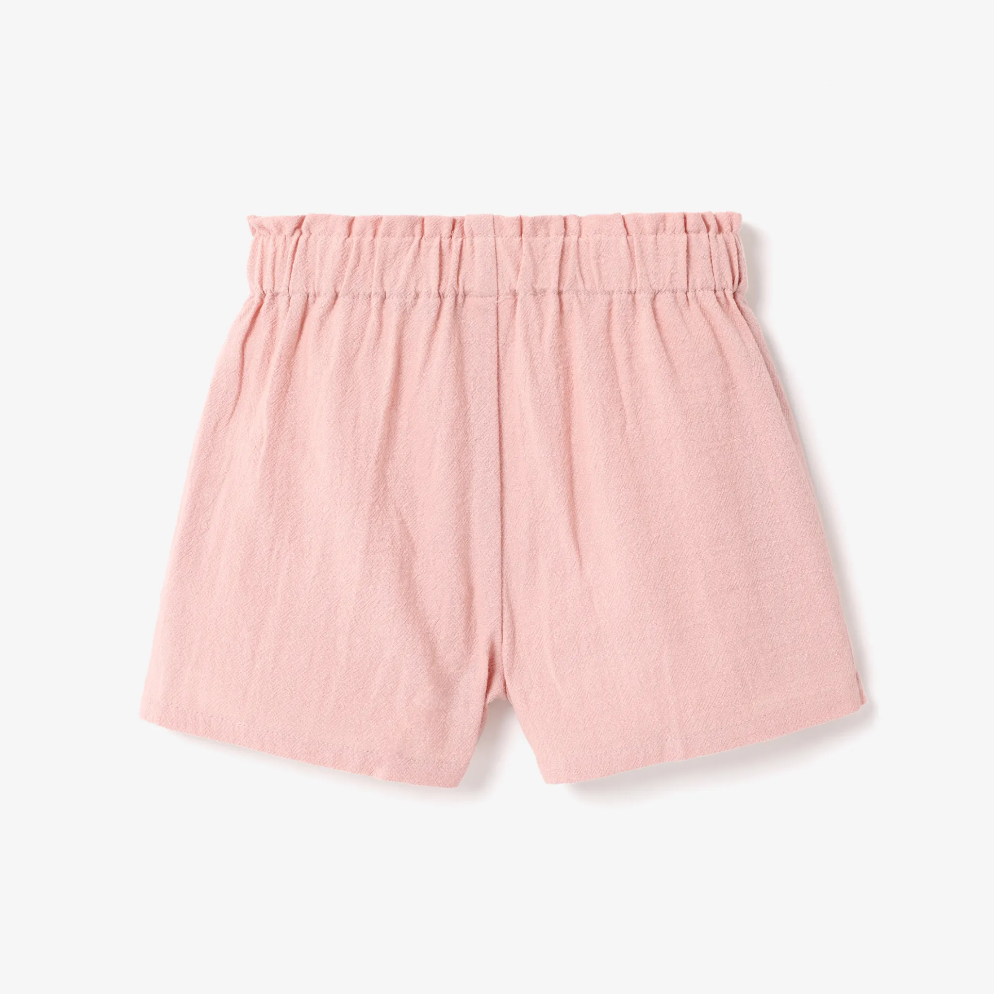 Toddler/Kid Girl 100% Cotton Solid Color Elasticized Shorts  image 2