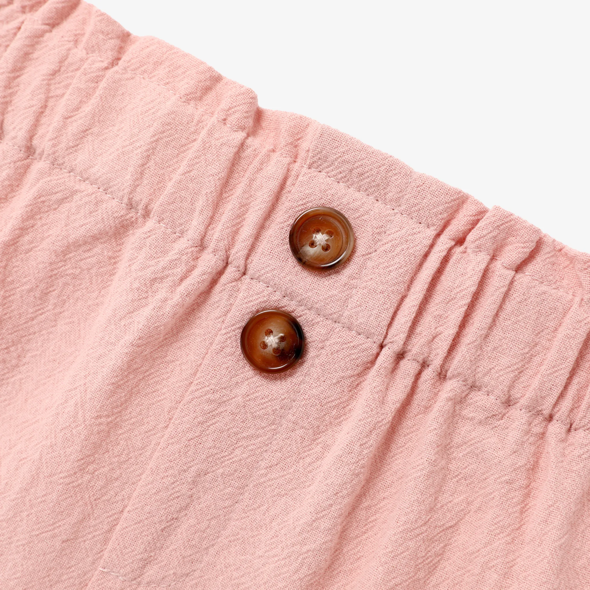 Toddler/Kid Girl 100% Cotton Solid Color Elasticized Shorts  image 3