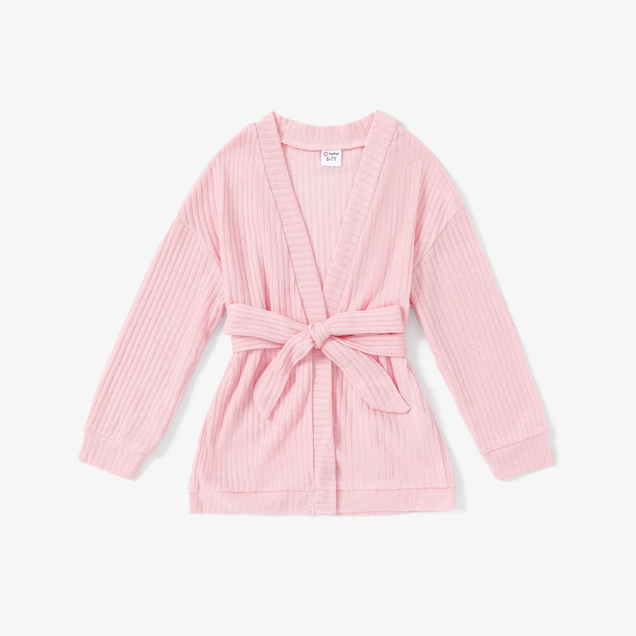  2PCS Kid Girl Solid Color Basic Jacket   Pink big image 1