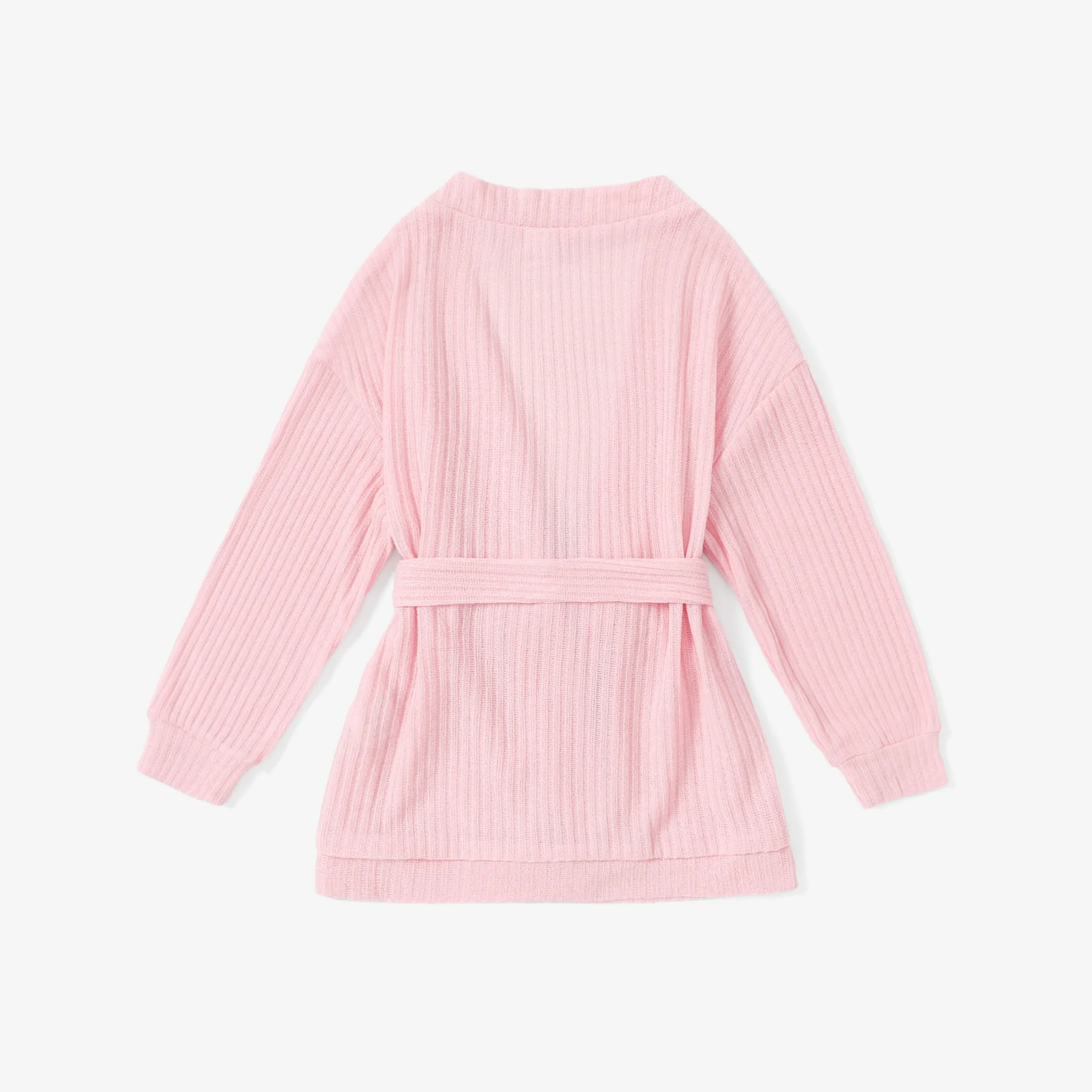  2PCS Kid Girl Solid Color Basic Jacket   Pink image 3