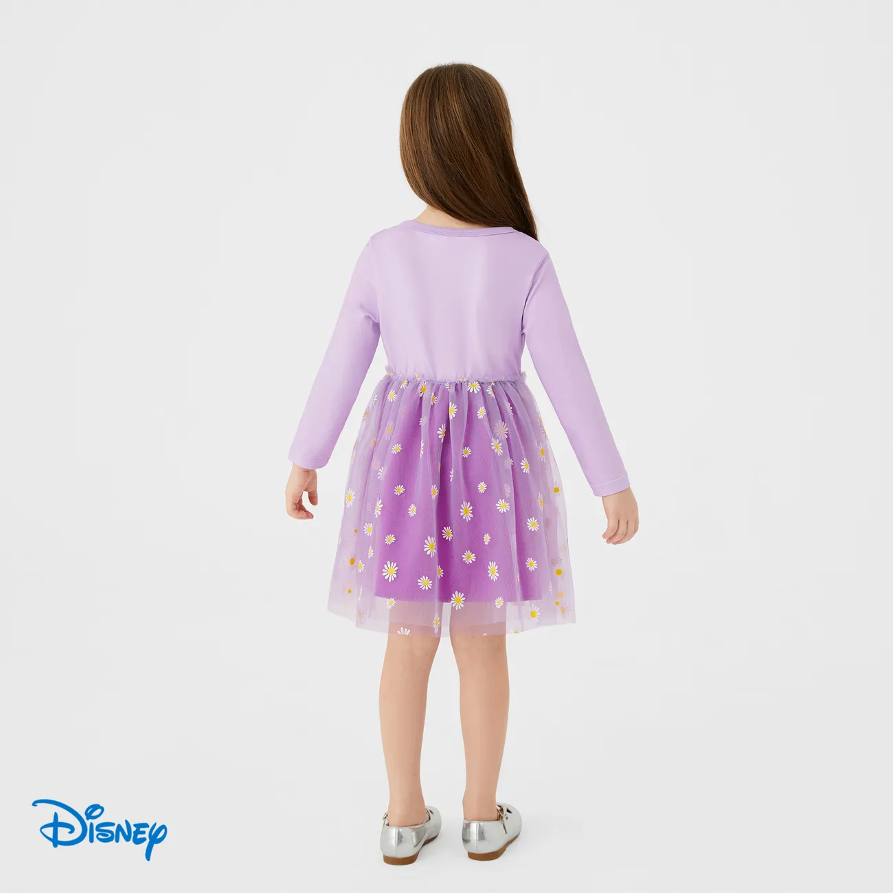 Disney Princess Criança Menina Saia de várias camadas Infantil Vestidos Roxa big image 1