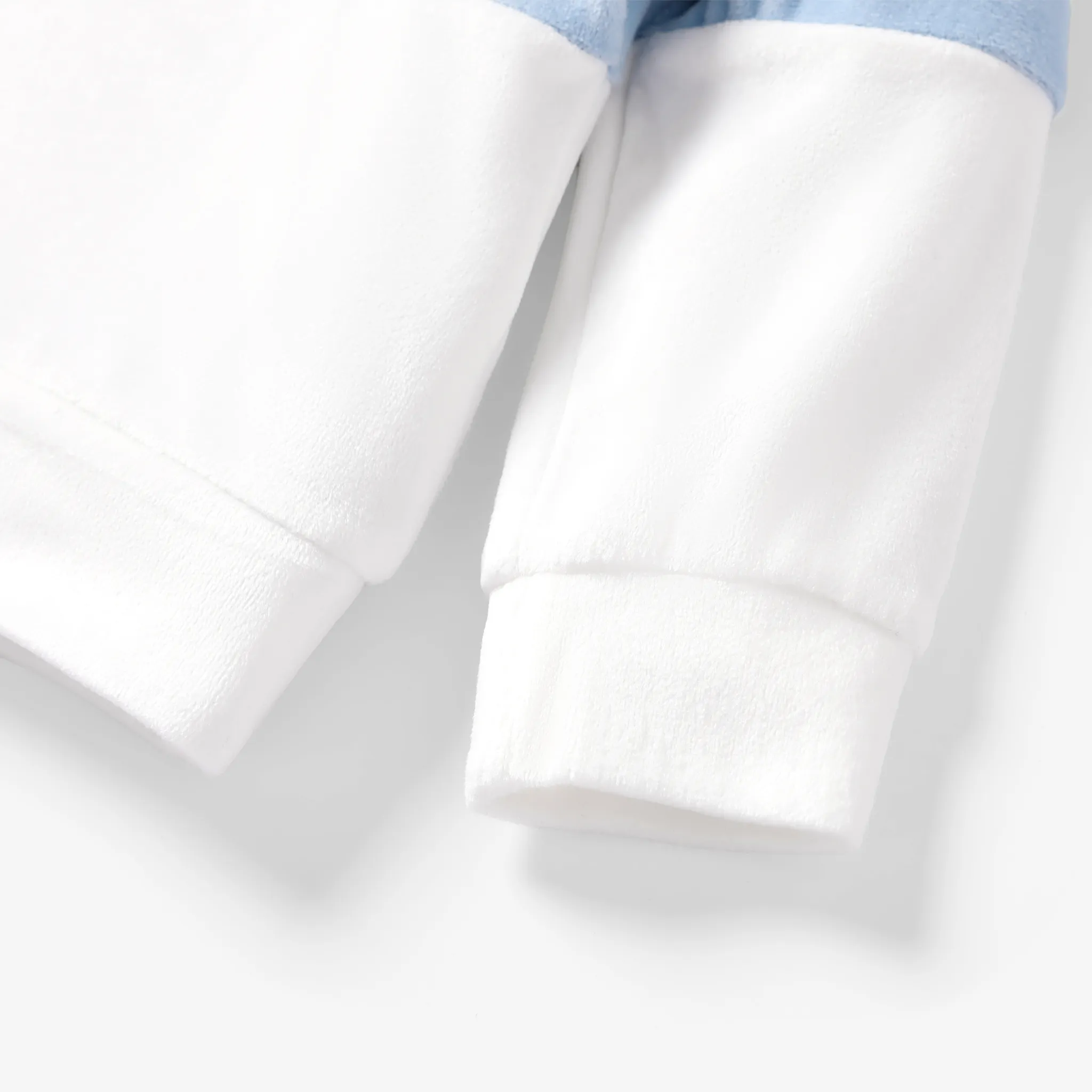 2pcs Baby/Toddler Boy Solid Colorful Patchwork Design Set Baby Blue image 4