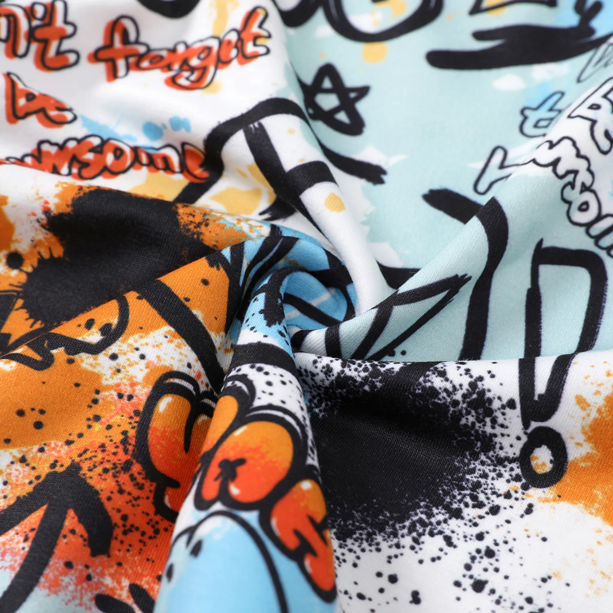 2pcs Toddler Boy Graffiti Design Dinosaur Pattern Set Multi-color image 4