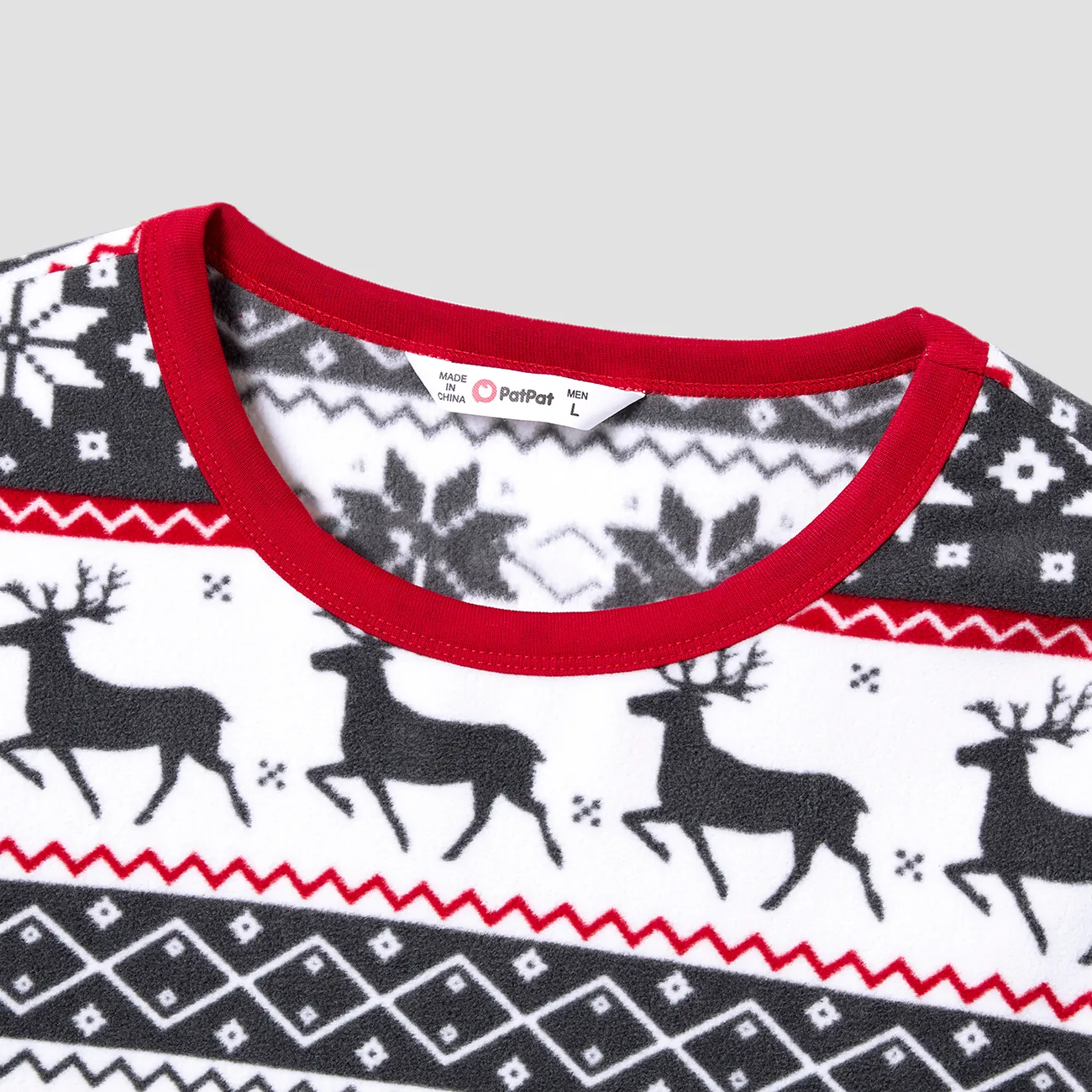 Weihnachten Familien-Looks Langärmelig Familien-Outfits Pyjamas (Flame Resistant) grau big image 1
