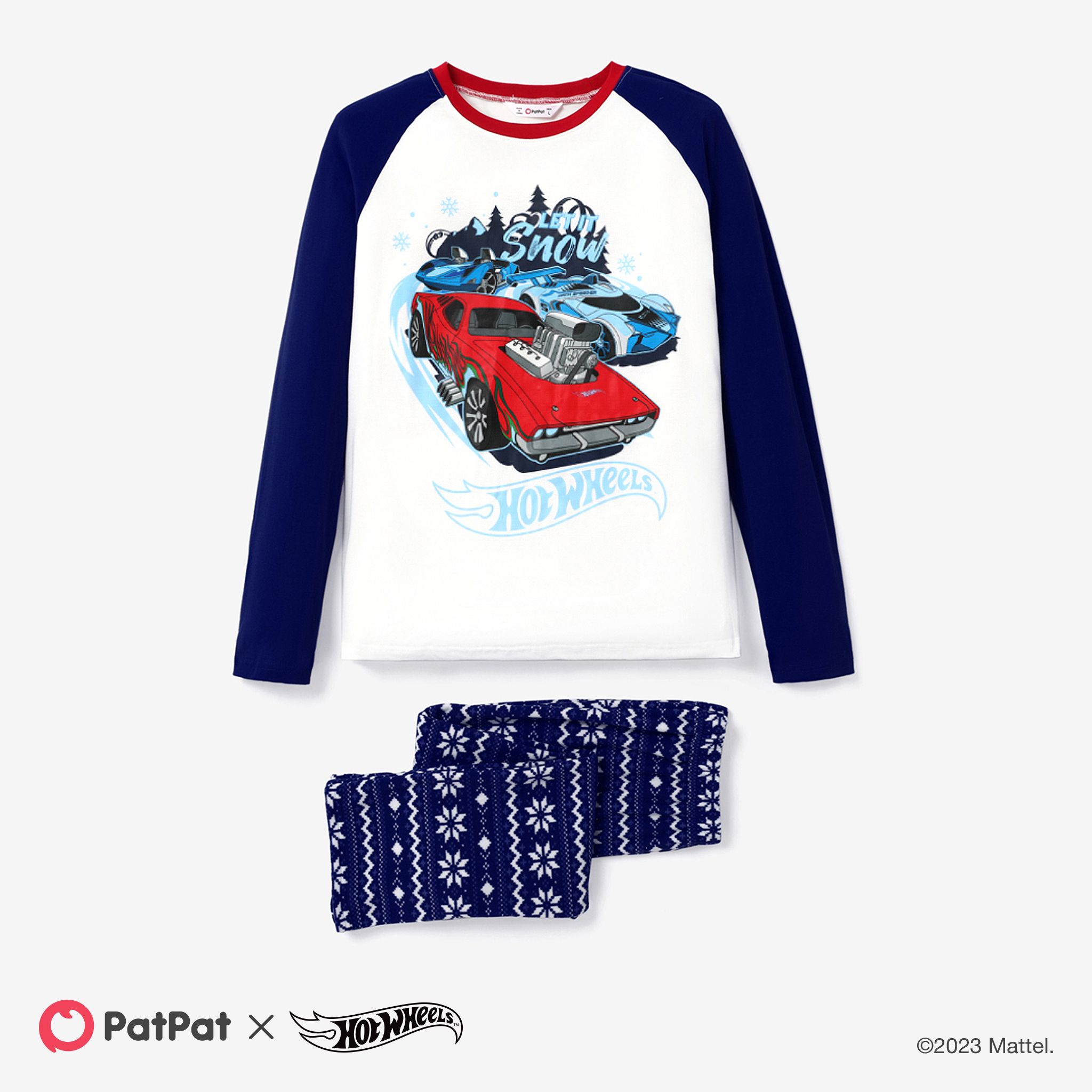 

Hot Wheels Christmas Family Matching Character Graphic Sweatshirt and Pants Pajamas Sets