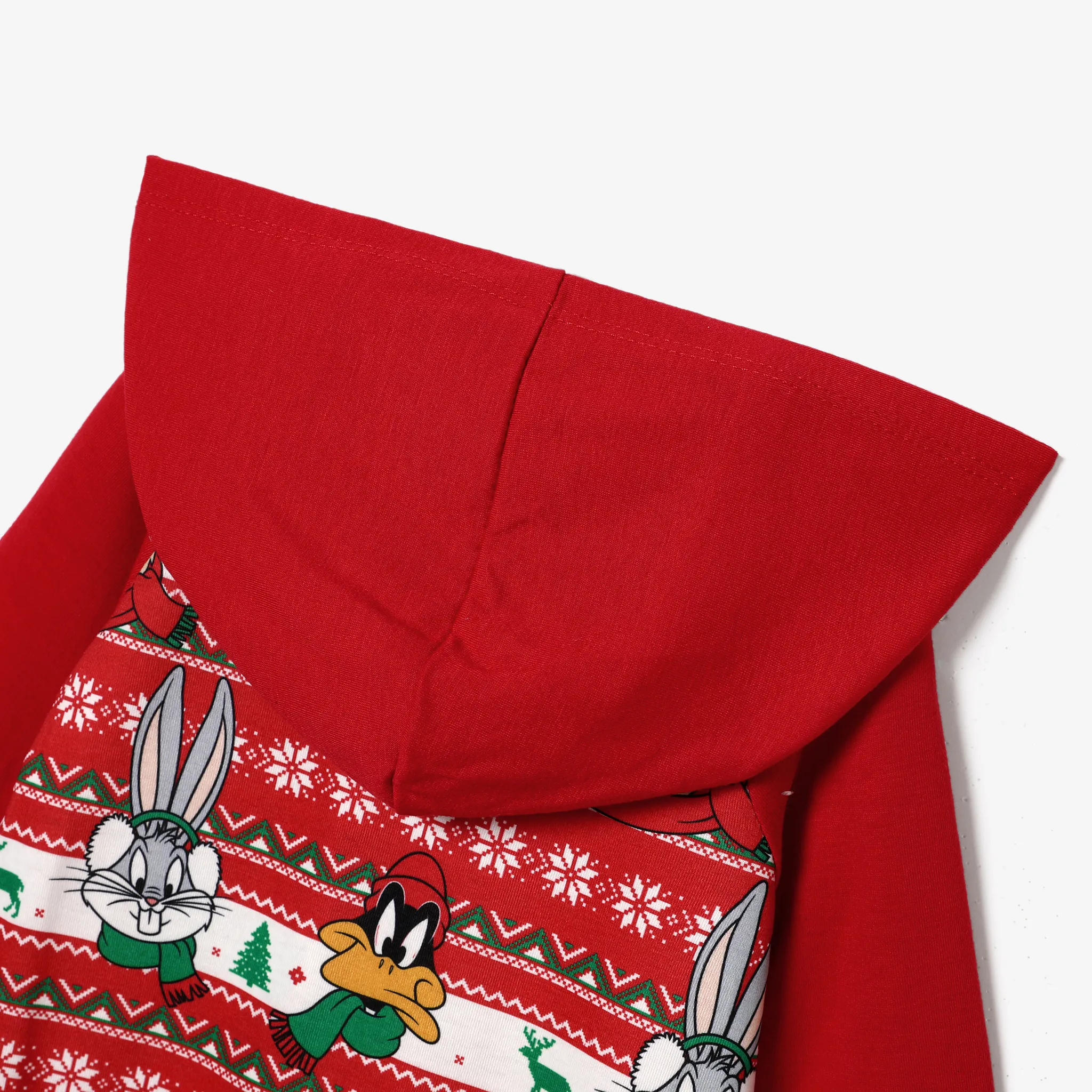 Looney Tunes Family Matching Long-sleeve Christmas Print Pajamas  (Flame Resistant) Red image 6
