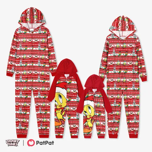 Looney Tunes Family Matching Long-sleeve Christmas Print Pajamas  (Flame Resistant)