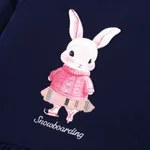 Kid Girl Elegant Rabbit Animal Pattern Collar Dress   image 4