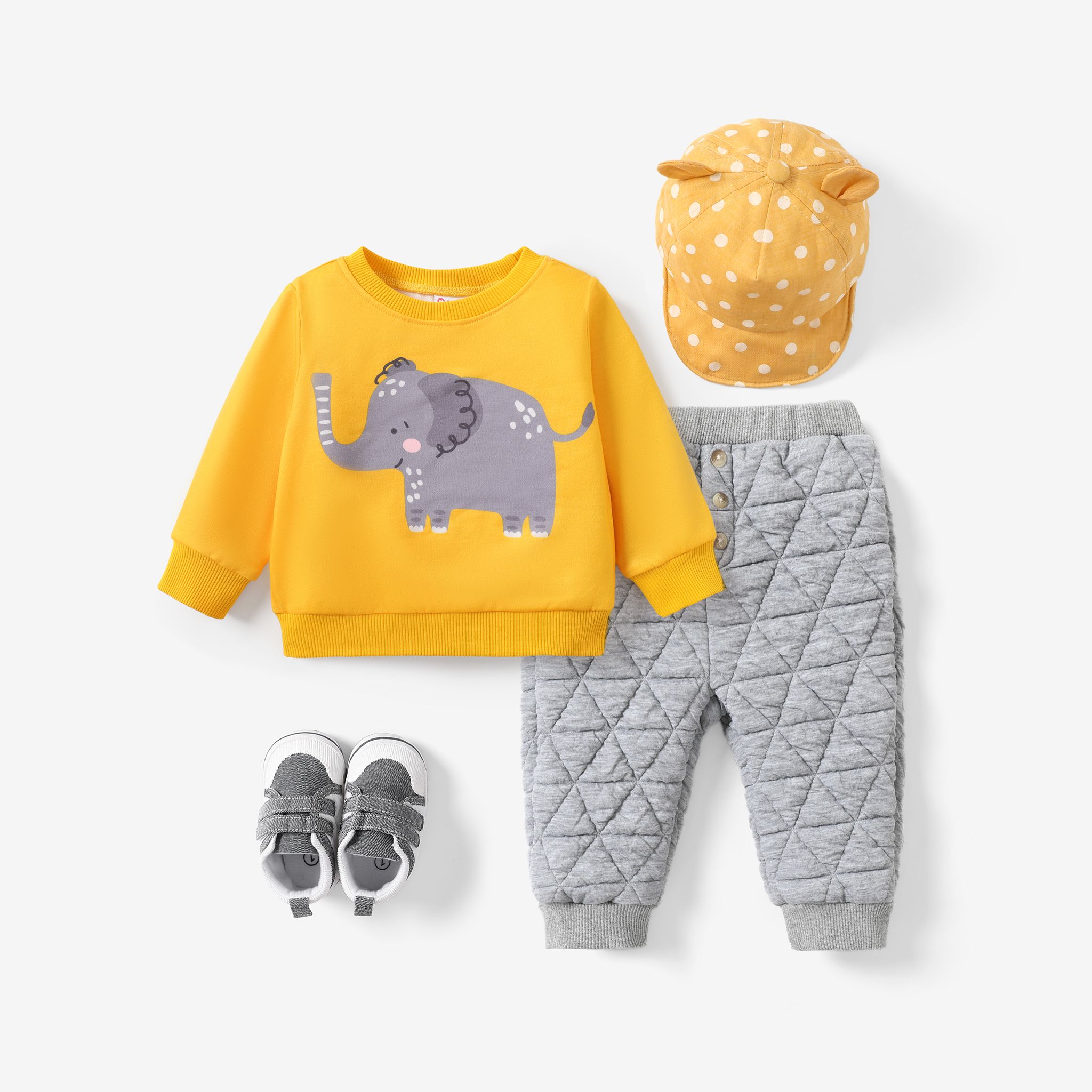 Baby Boy Casual Animal Pattern Pullover/Pants/Hat/Shoes