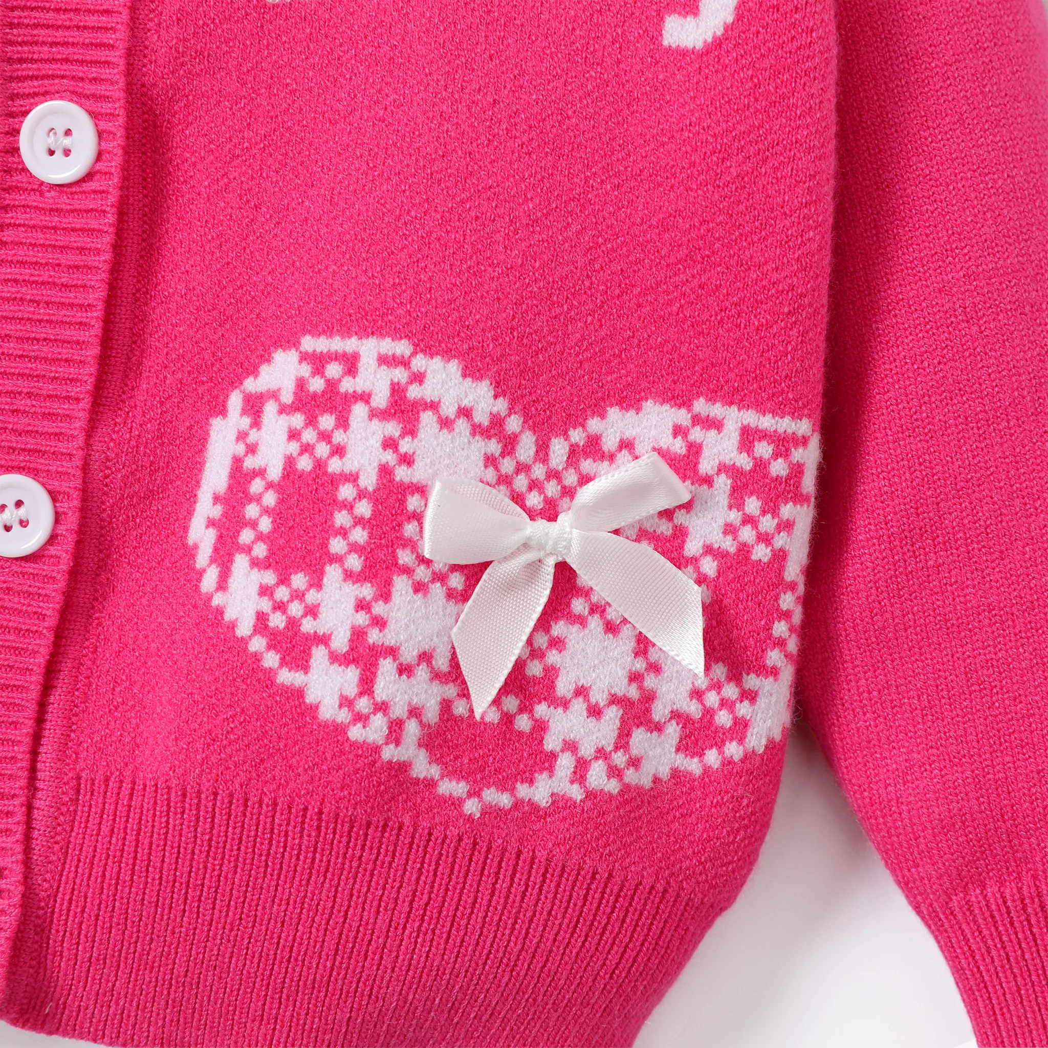 Baby Girl Sweet Grid Sweater Dress Set with Pleat Detail  image 5