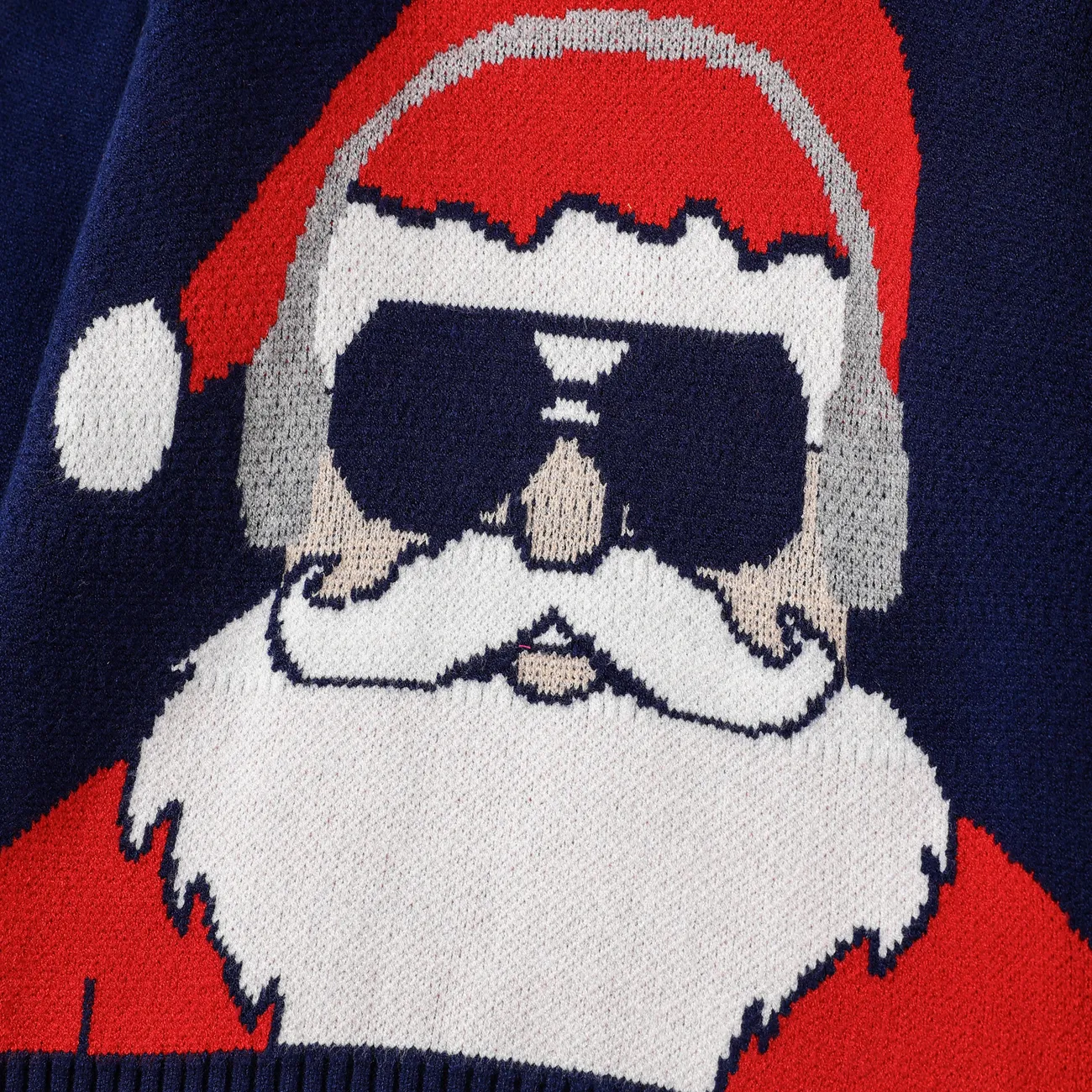 Natale Bambini Unisex Motivo natalizio lana vergine Maglione Blu Reale big image 1