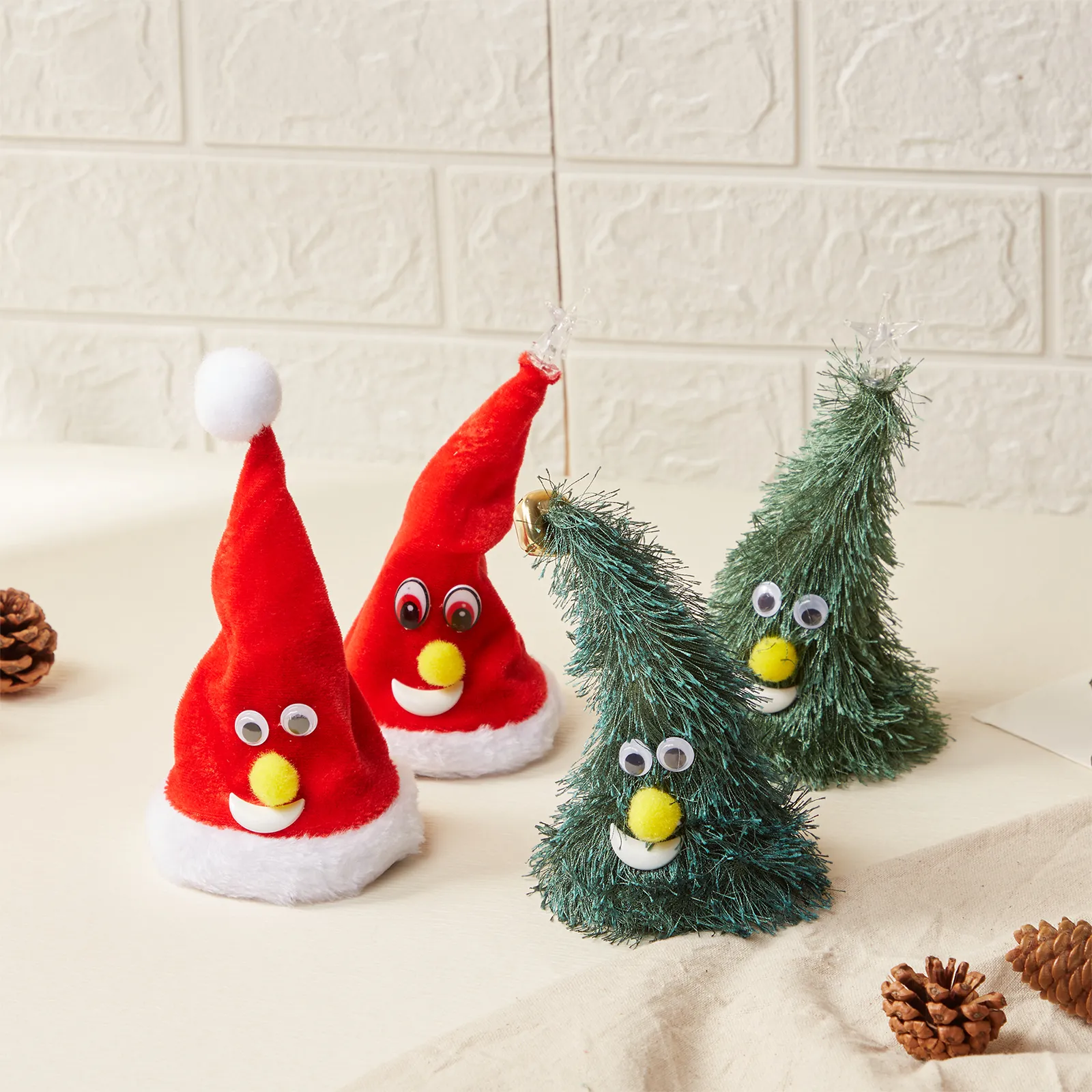 New Electric Christmas Santa Hat with Swinging Ornament  image 3