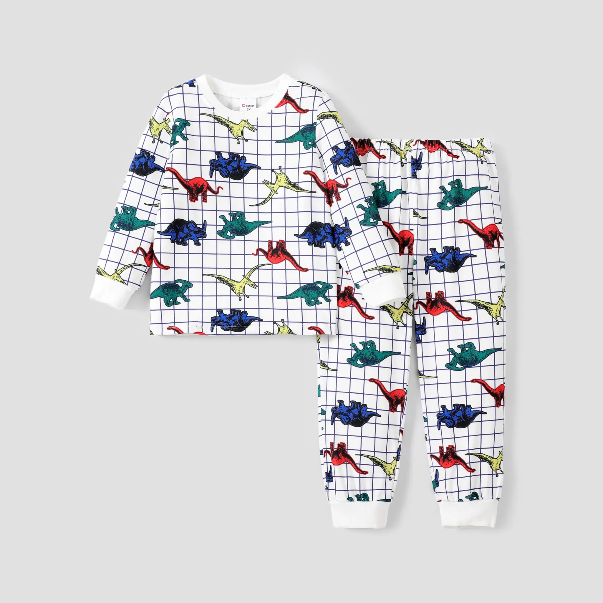 

Toddler Boy 2pcs Childlike Dinosaur Pattern Pajamas