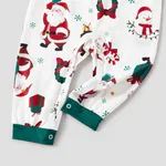 Christmas Family Matching Santa & Wreaths Print Long-sleeve Pajamas Sets(Flame resistant)  image 4