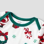 Christmas Family Matching Santa & Wreaths Print Long-sleeve Pajamas Sets(Flame resistant)  image 3