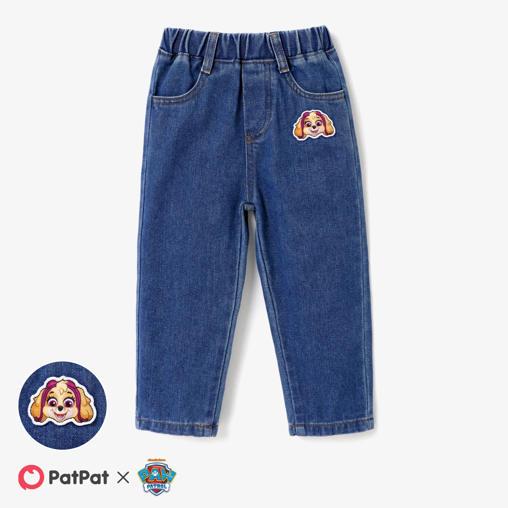 PAW Patrol Toddler Boy/Girl Embroidered Chapter Jeans Blue