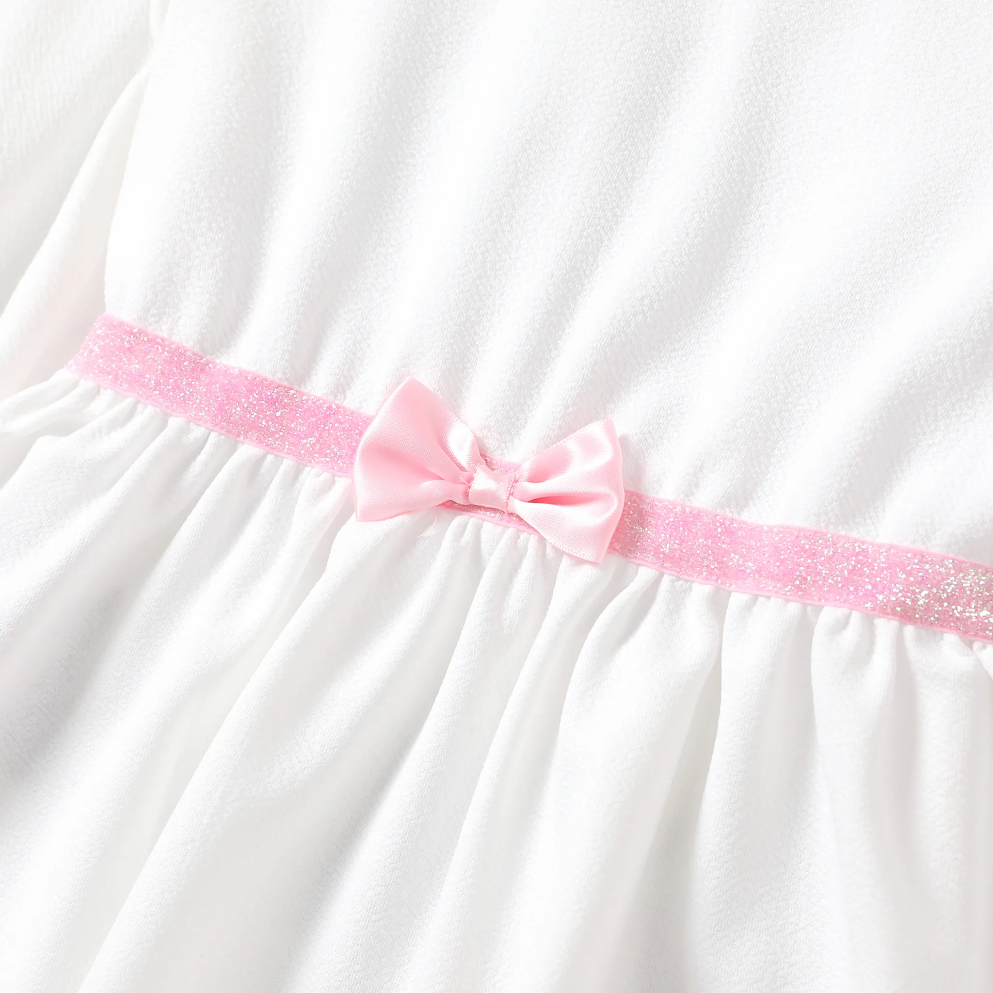 Kid Girl Floral Ruffle Elegant Style Dress White image 4