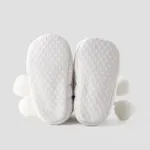 Baby / Toddler Girl Knitted Bowknot Fluff Ball Fleece-lining Prewalker Shoes White image 6