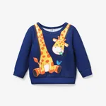 Bebé Menino Animais Infantil Manga comprida Sweatshirt azul real
