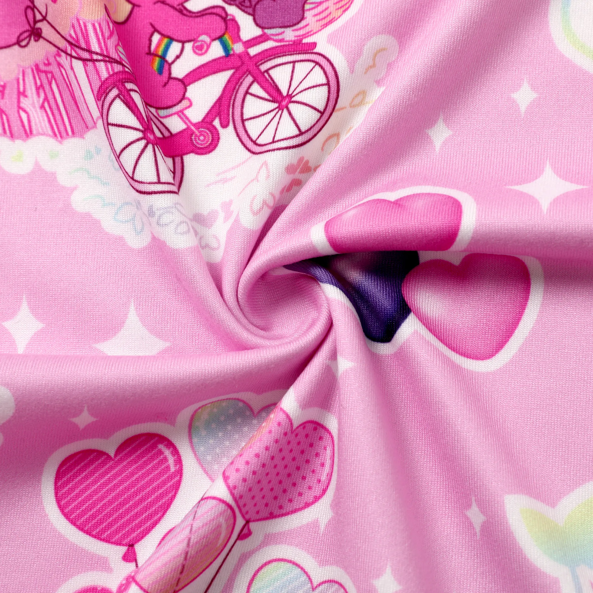 Care Bears Baby/Toddler Girl Sweet Heart-patterned Tops and Corduroy Suspender Skirts Roseo image 5