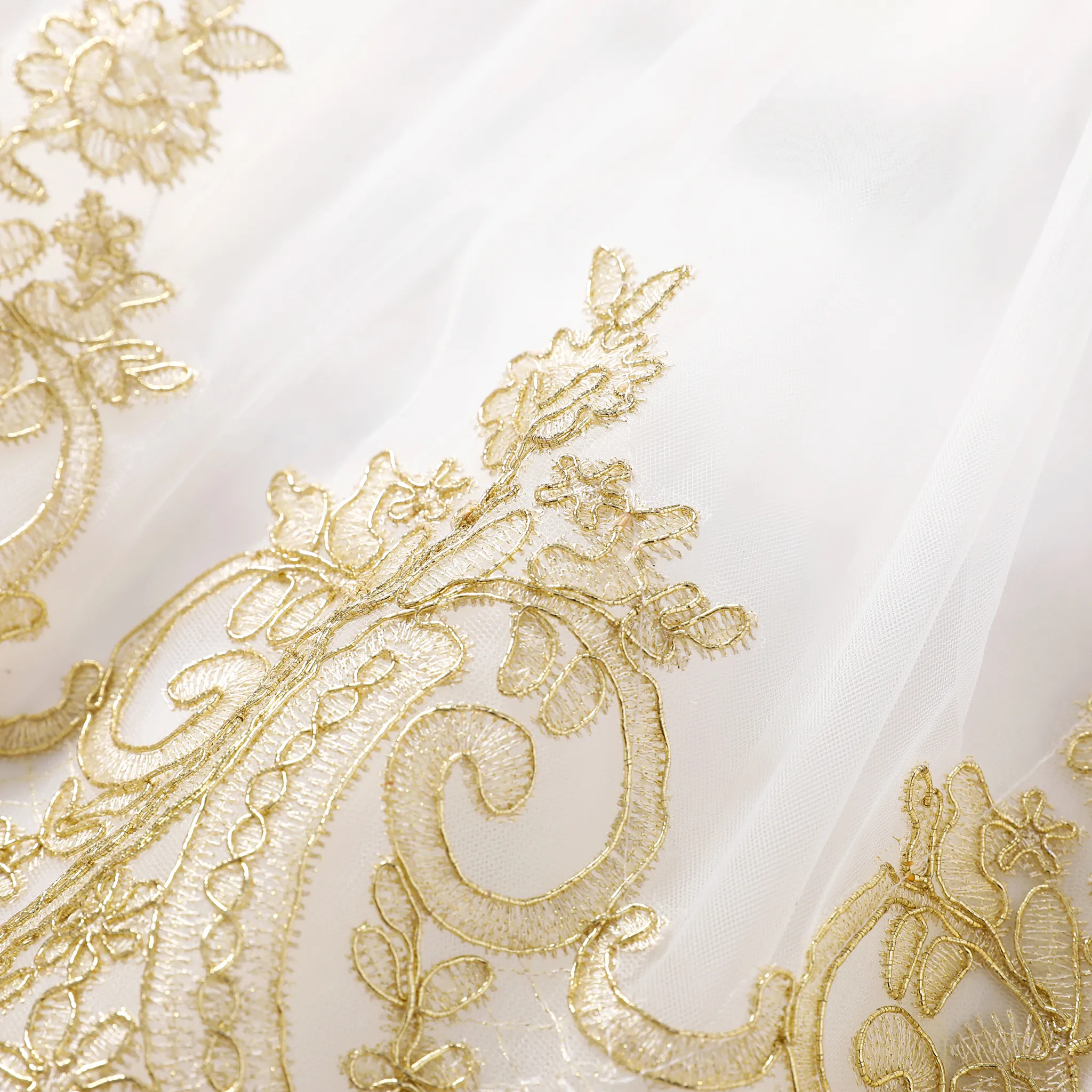 Kid Girl Elegant Multi-layered Princess Dress Gold image 3