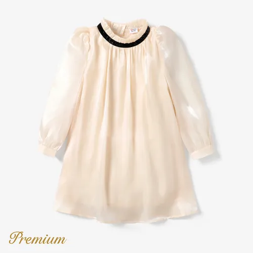 Toddler/Kid Girl Elegant Loose Smooth Long Sleeve Dress