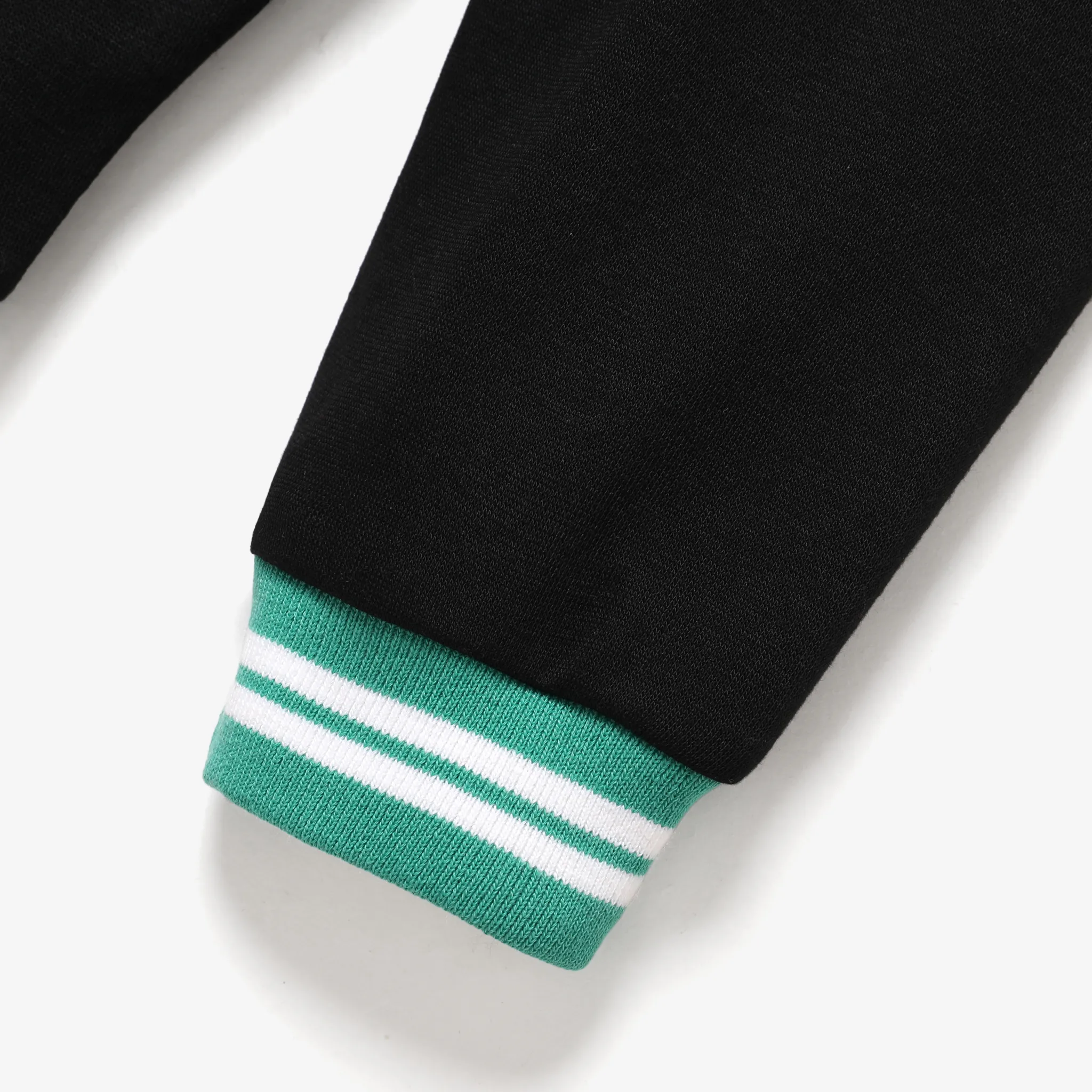 2pcs Baby Boy Casual Number Fabric Stitching Long Sleeve Set Black/White image 3