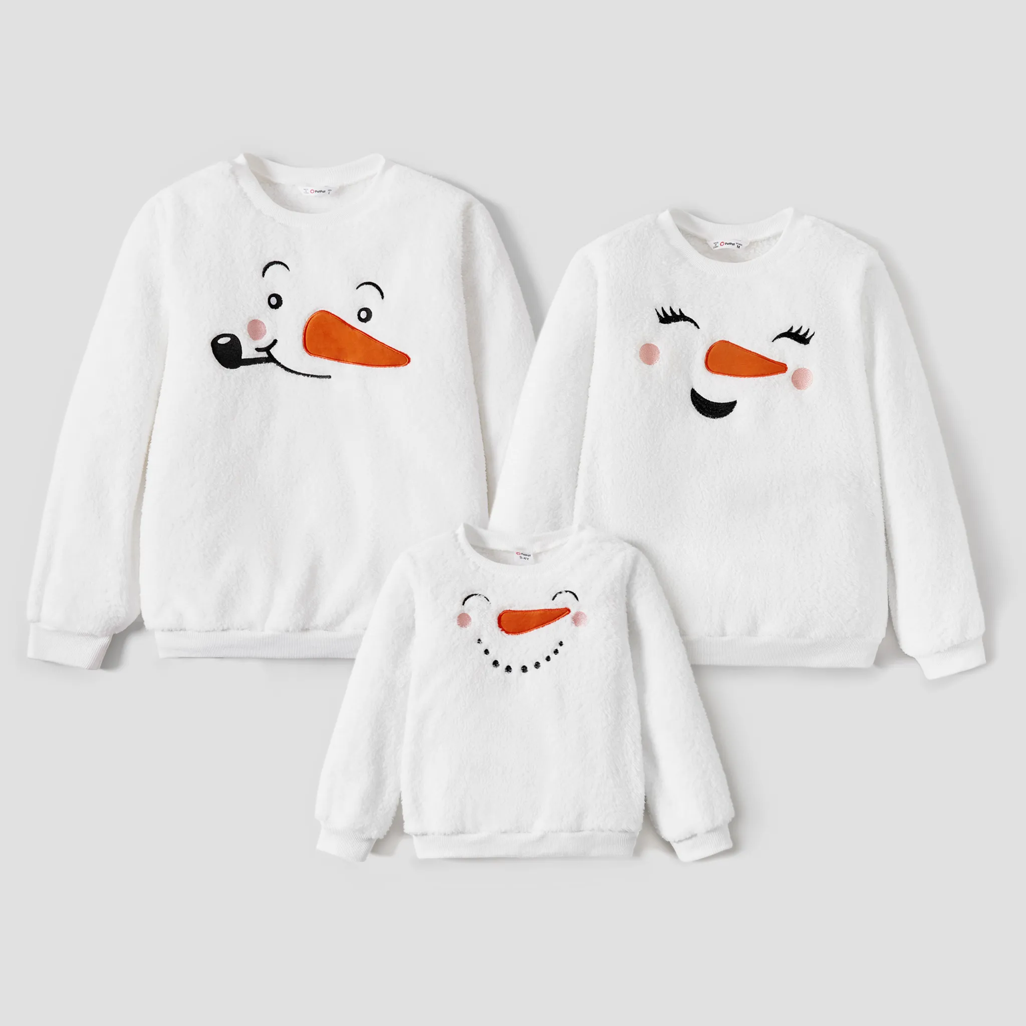 Christmas Family Matching Snowman Fleece Tops