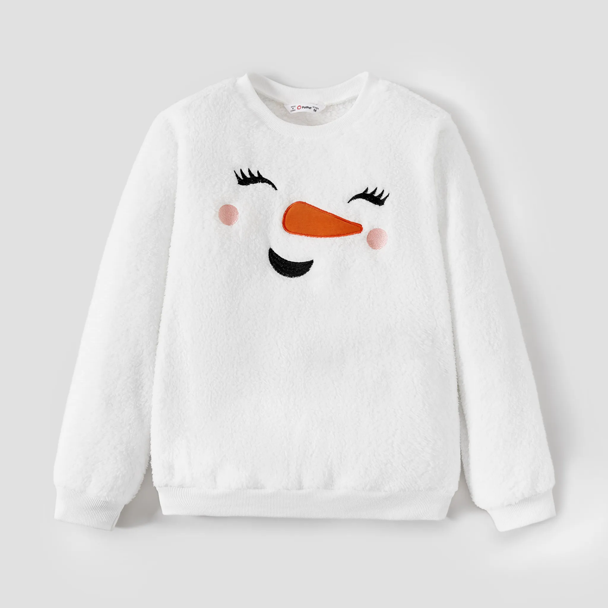 Christmas Family Matching Snowman Fleece Tops White image 6