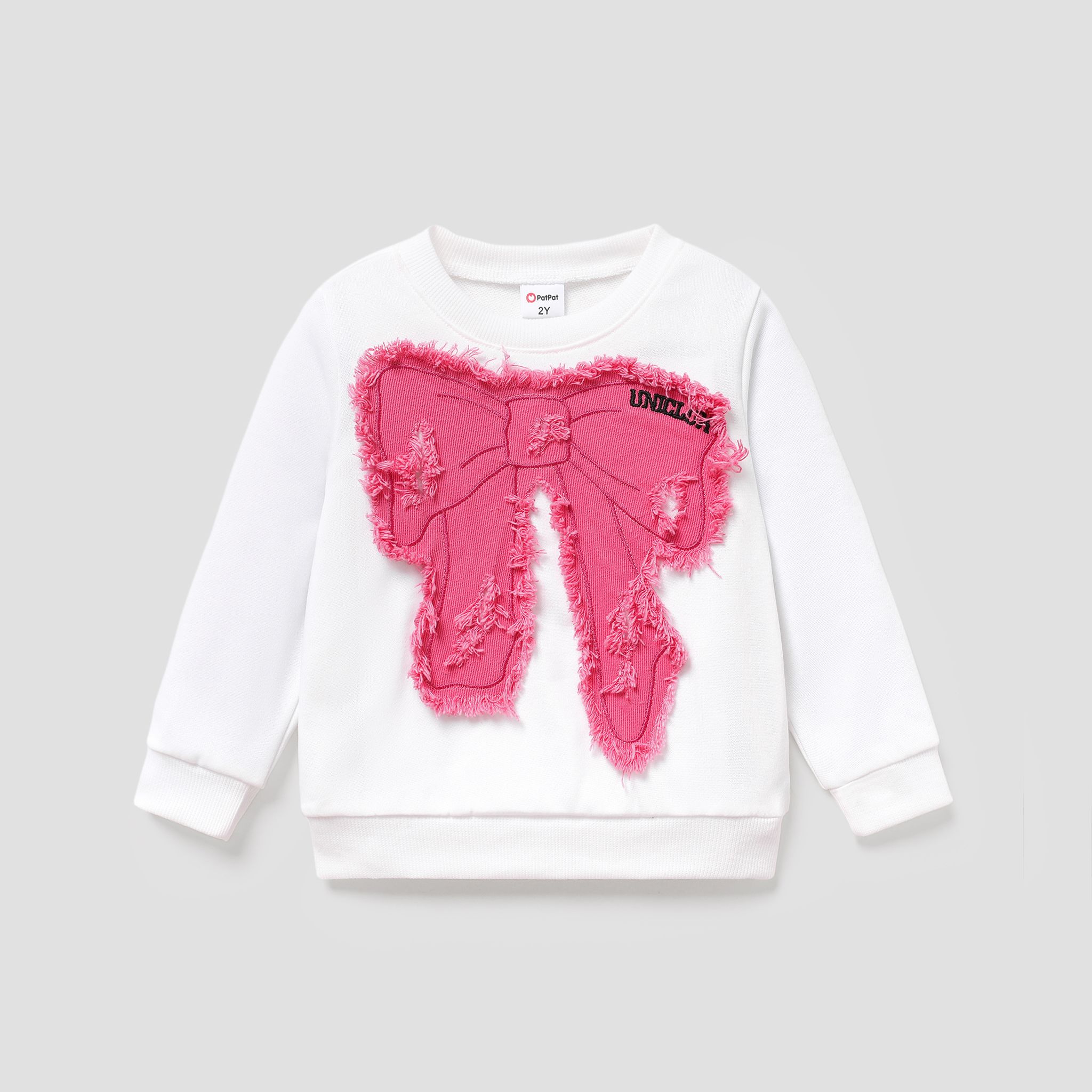 Toddler Girl's Avant-Garde 3D Big Bowknot Design Sweatshirt