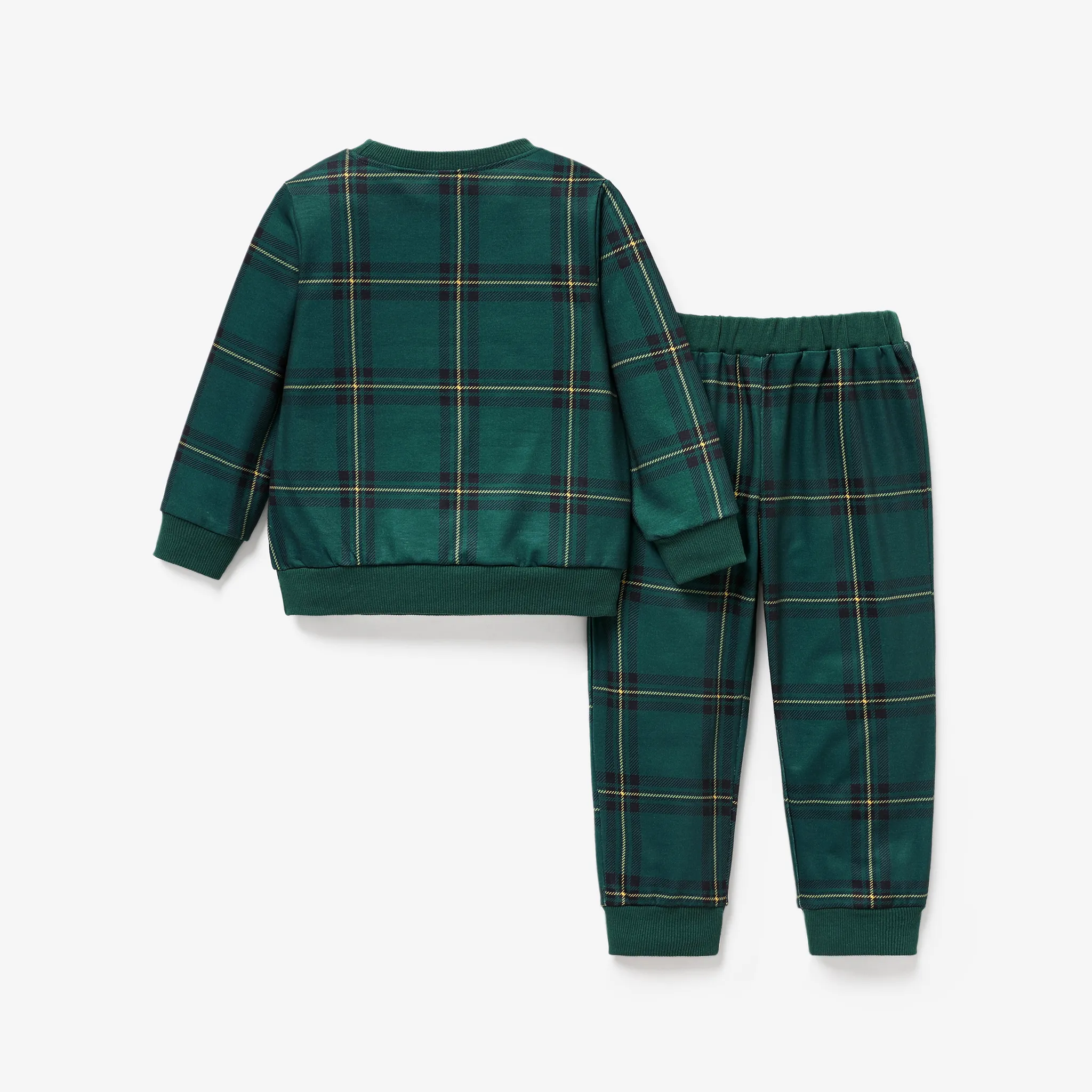 2pcs Toddler Girl/Boy Grid Pattern Casual Set   image 3