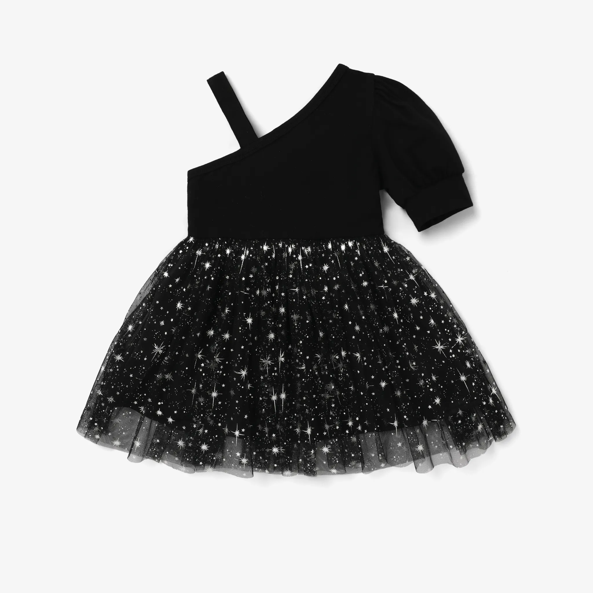 L.O.L. SURPRISE! Toddler Girl Graphic Print Off-shoulder Sparkle Dress Black image 2