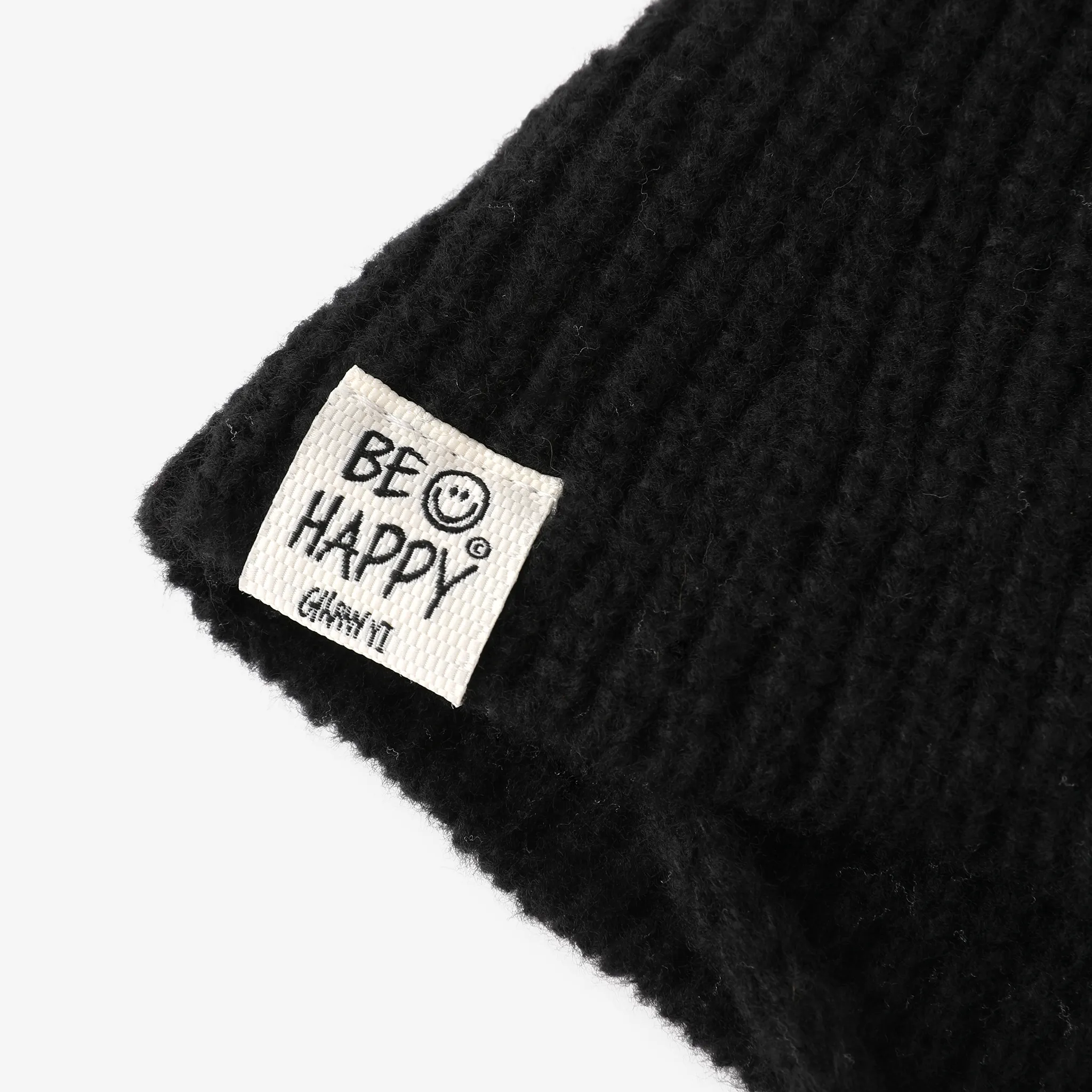 Toddler/kids Stylish and simple knitted  bucket hat Black image 3