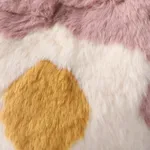 Toddler/kids/adult  Fashionable Plush Handbag with Egg Flower Pattern Mauve Pink image 5
