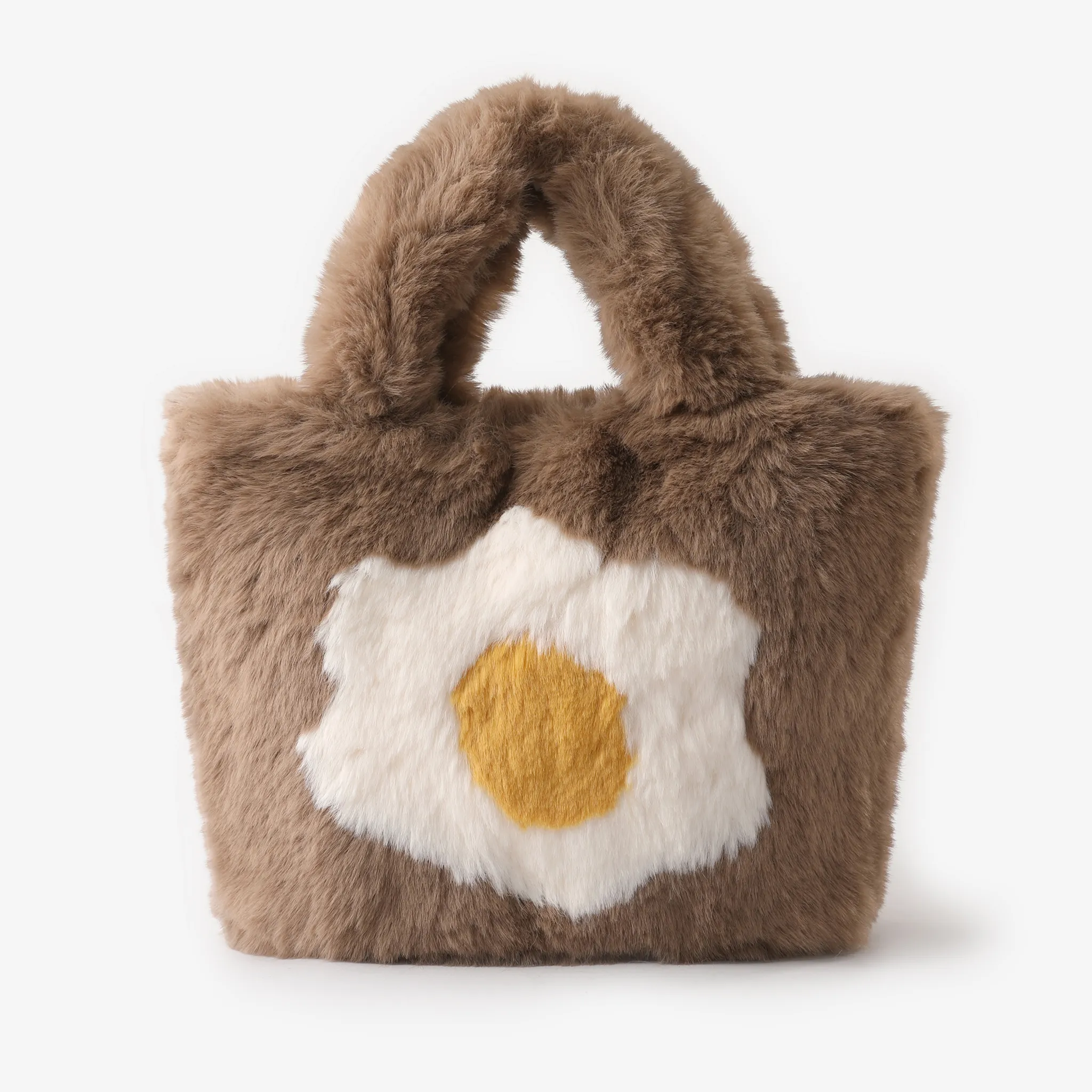 Toddler/kids/adult  Fashionable Plush Handbag With Egg Flower Pattern