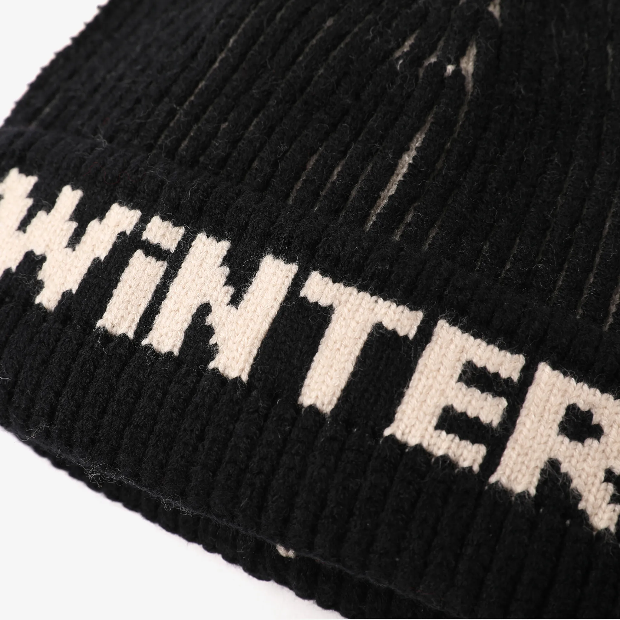 Baby/toddler Fashionable and Versatile letter knitted hat Black image 3