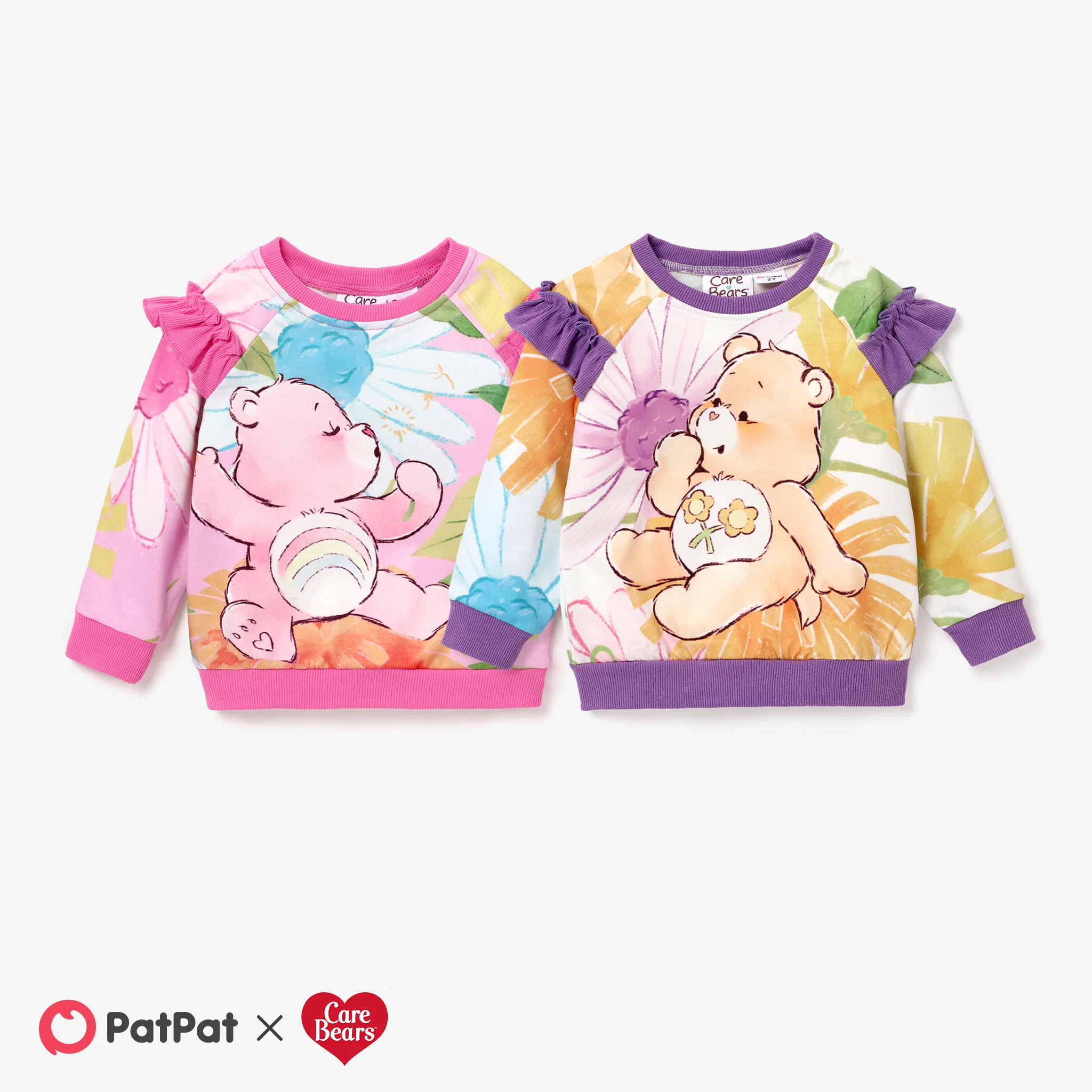 Care Bears Toddler Girl Character Print Pullover Sweatshirt