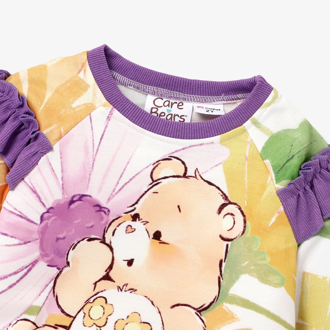 Ursinhos Carinhosos Criança Menina Extremidades franzidas Infantil Sweatshirt Roxa big image 1