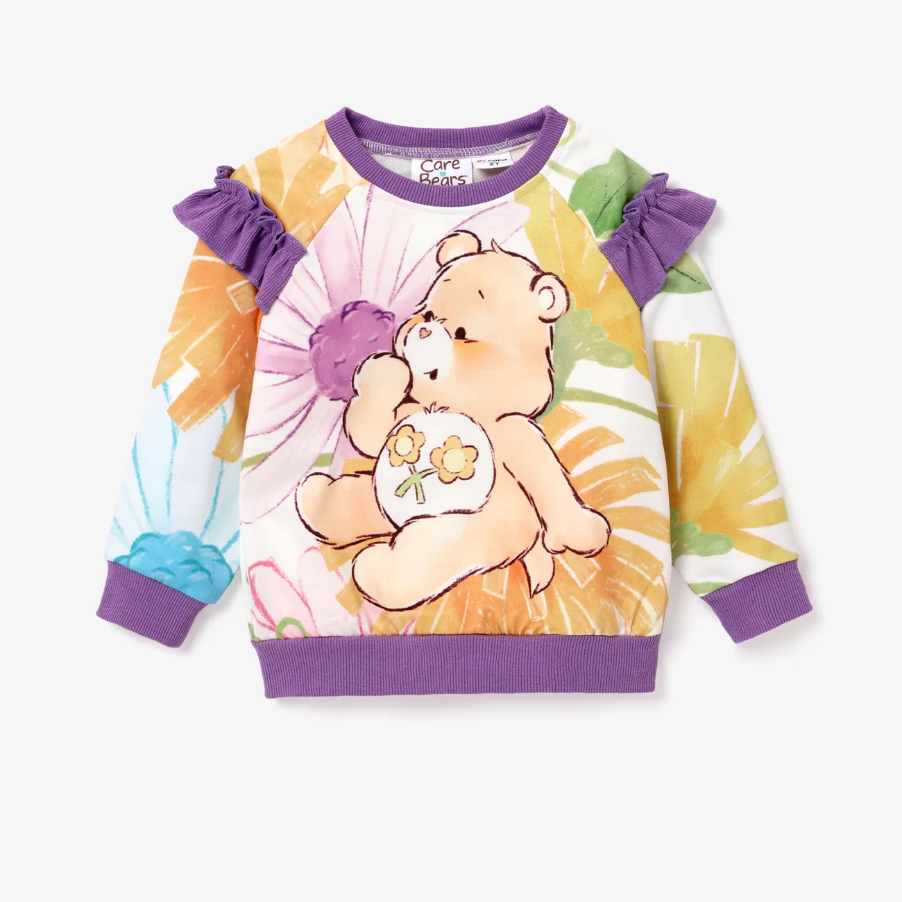 Care Bears Toddler Girl Character Print Pullover Sweatshirt Purple big image 1