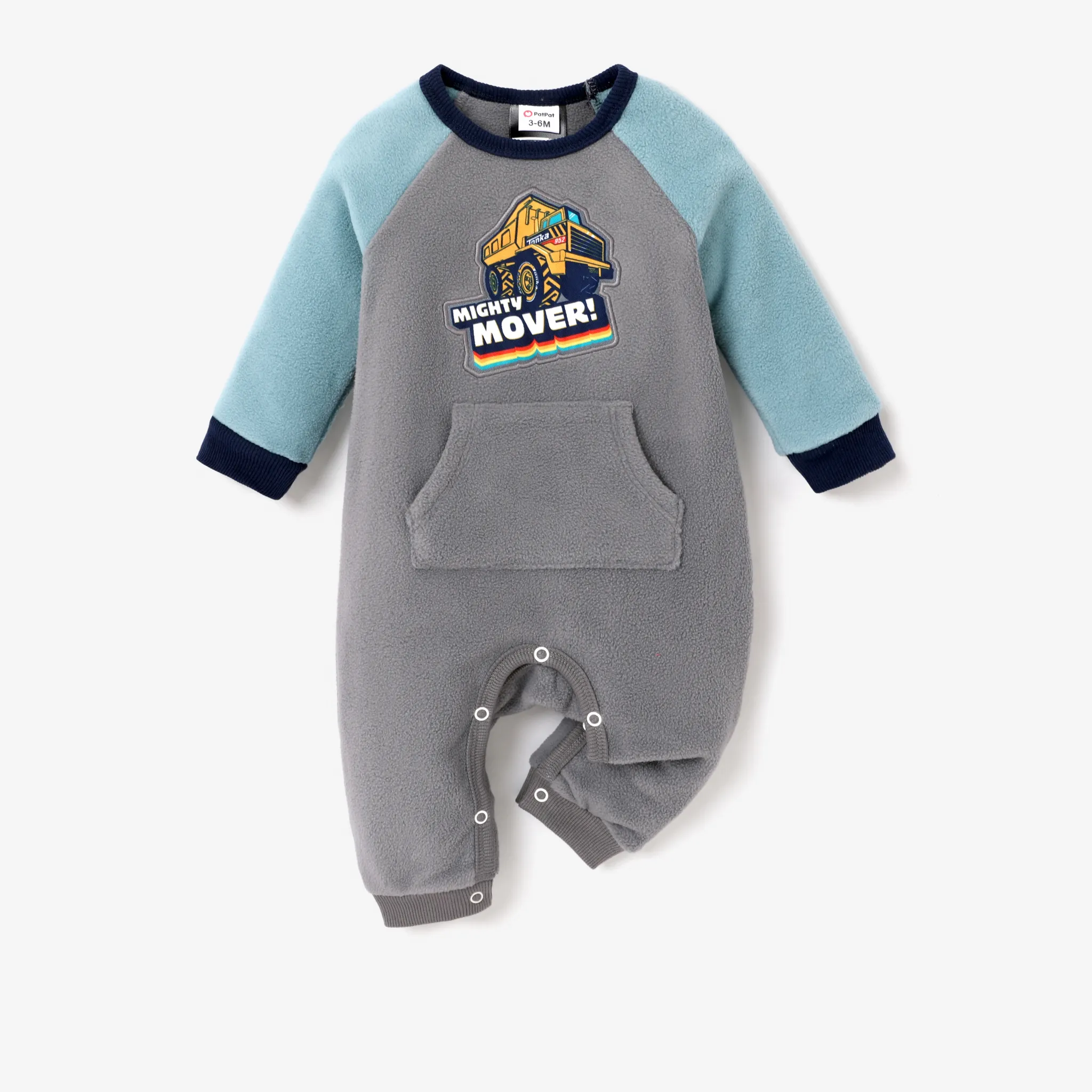 Toka Baby Boy Letter  Pattern Jumpsuit  Grey image 6