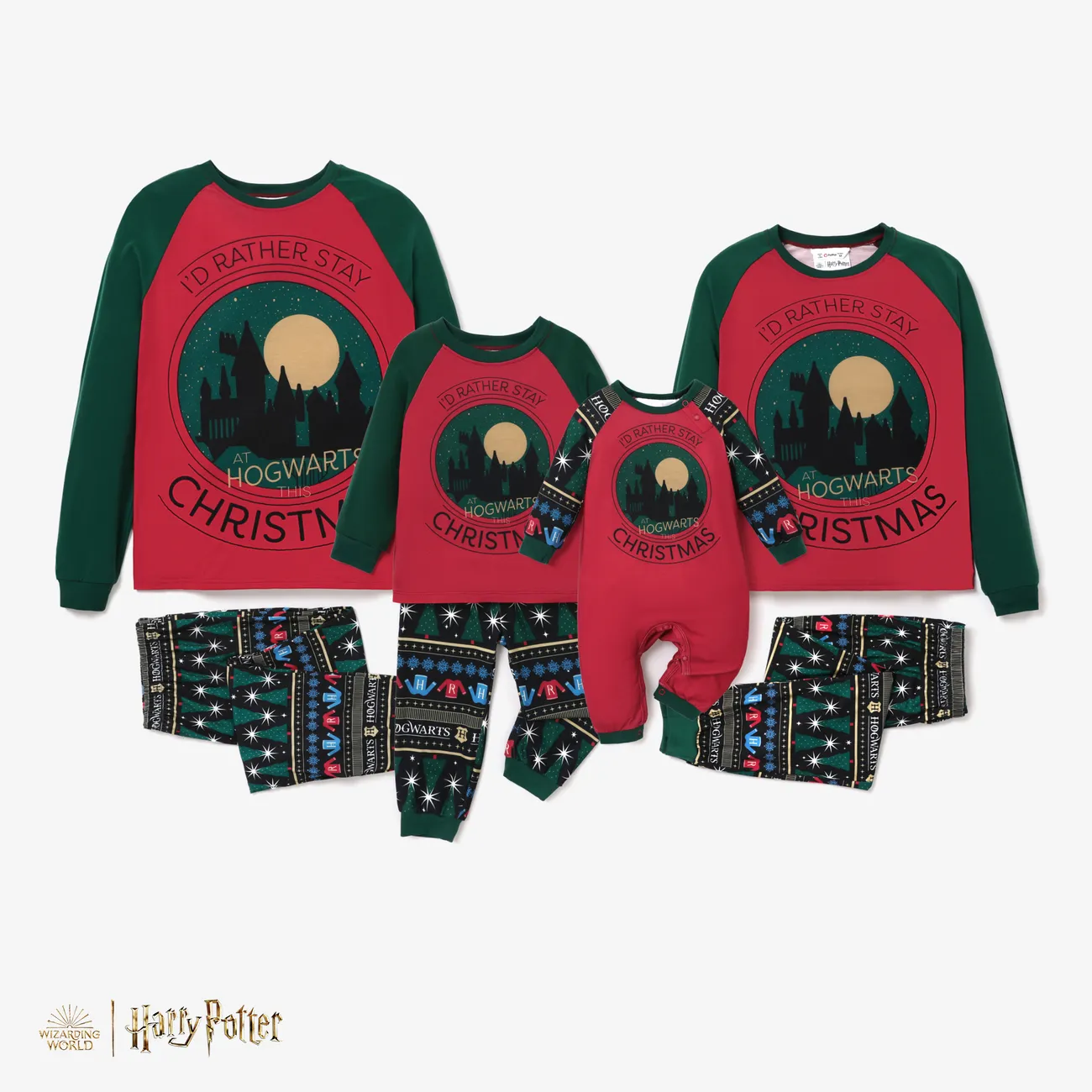 Harry Potter Natale Look per tutta la famiglia Manica lunga Coordinati per tutta la famiglia Pigiami (Flame Resistant) Multicolore big image 1