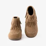 Toddler and Kids Girl's Casual Solid Color Tassel Decor Boots  image 3