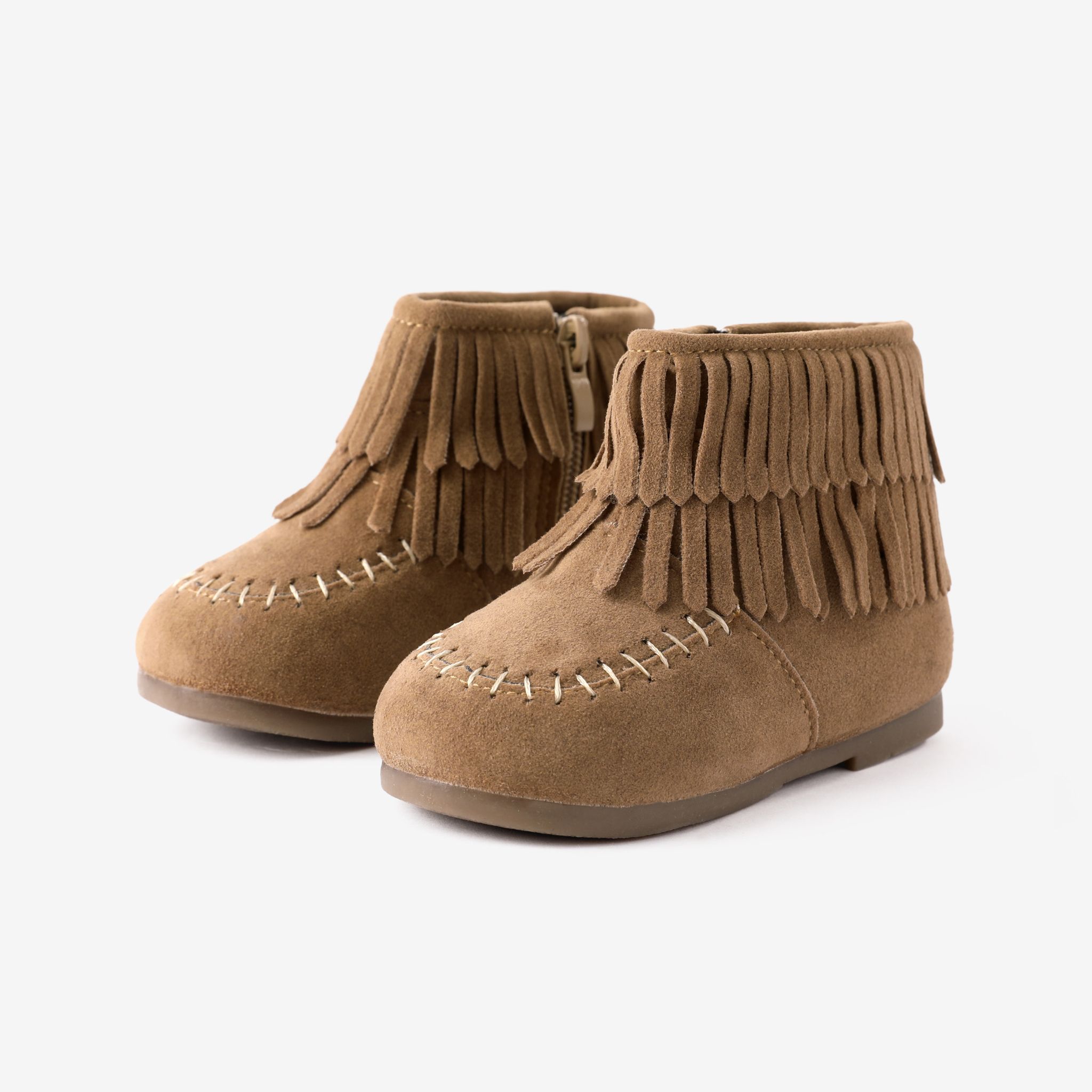 Toddler And Kids Girl's Casual Solid Color Tassel Decor Boots