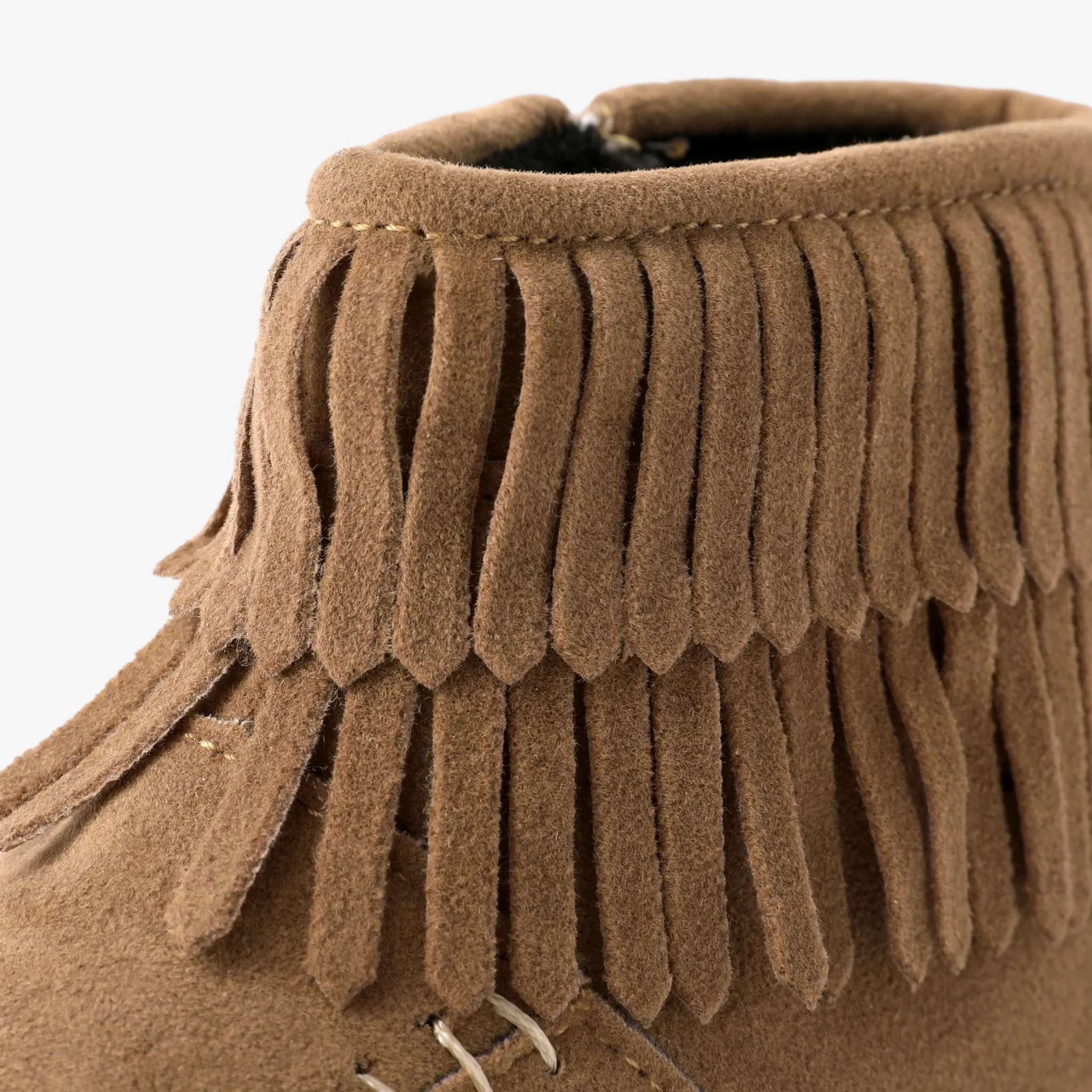 Toddler and Kids Girl's Casual Solid Color Tassel Decor Boots Brown image 4