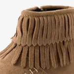 Toddler and Kids Girl's Casual Solid Color Tassel Decor Boots  image 4