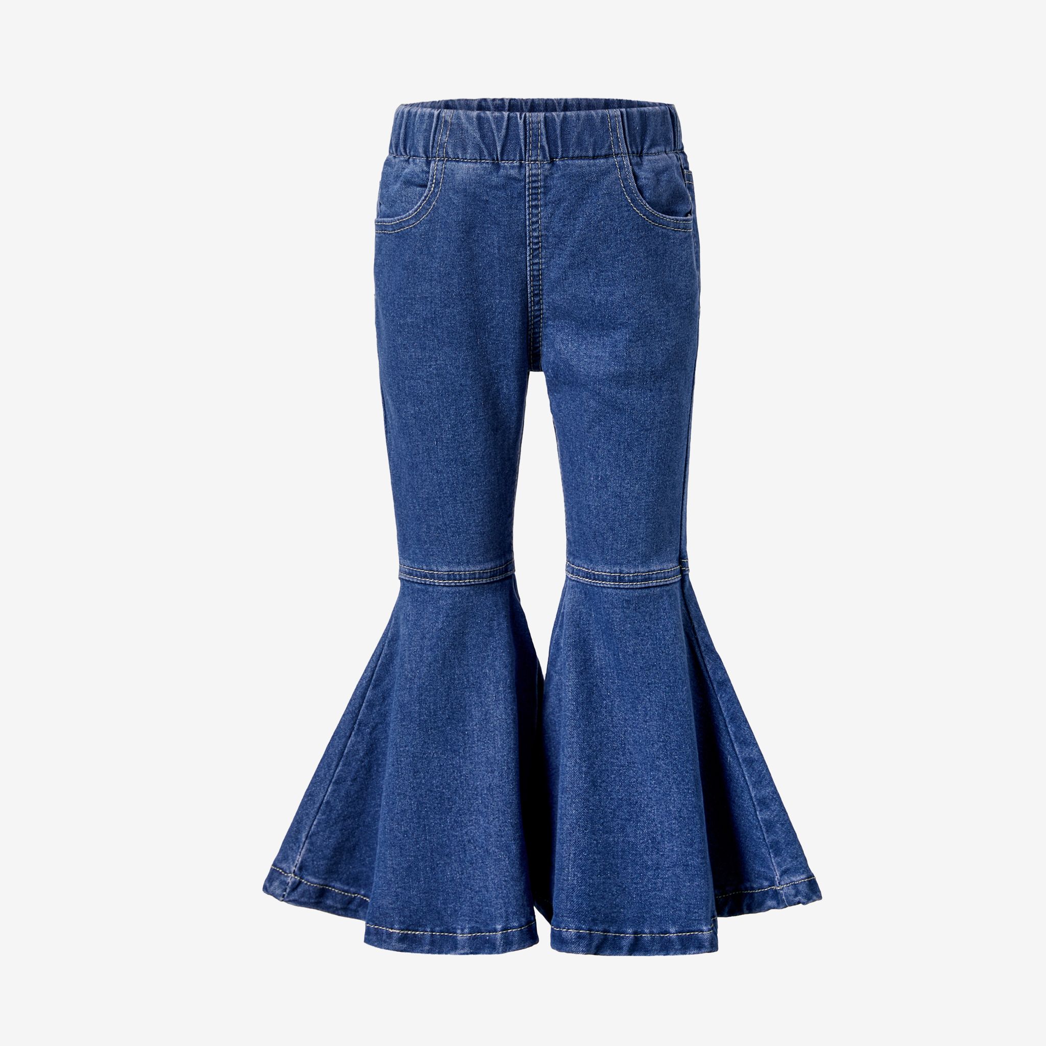 Mommy And Me Blue Cotton Flared Jeans/Denim Pants