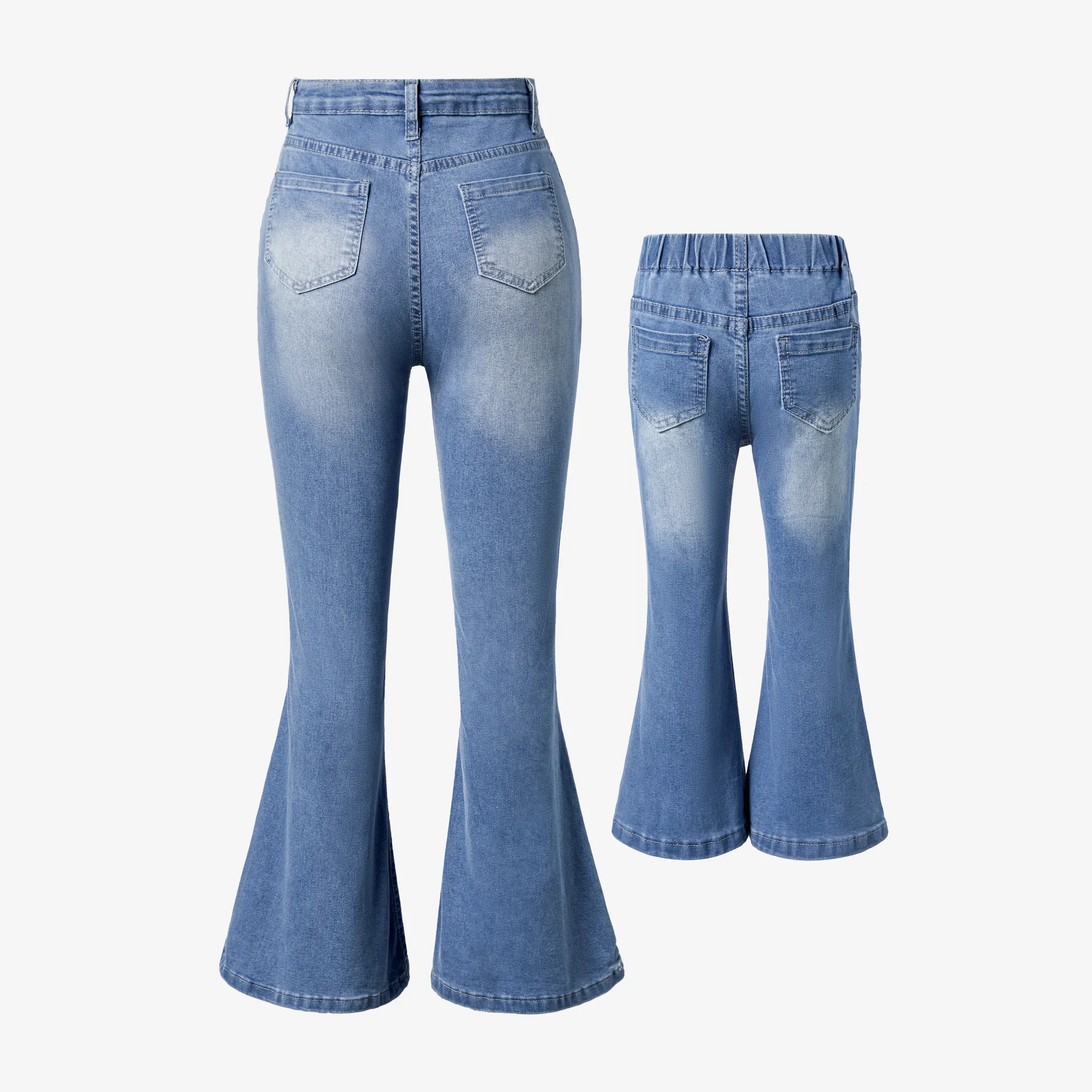 Mommy and Me Blue Flared Jeans Denim Pants Blue image 3