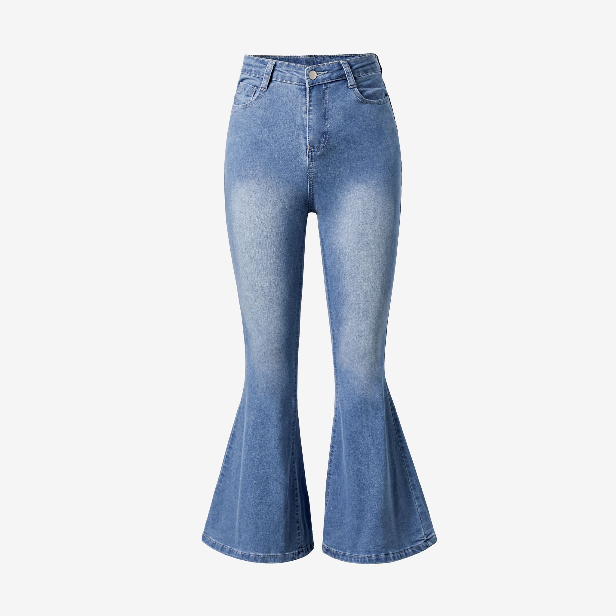 Maman Et Moi Jeans évasés En Coton Bleu/pantalon En Jean