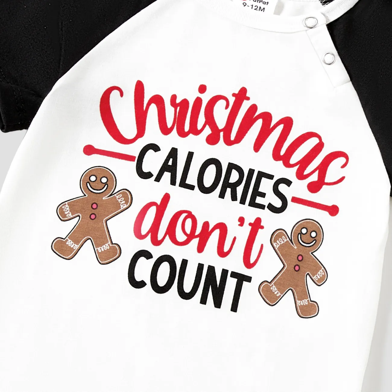 Weihnachten Familien-Looks Kurzärmelig Familien-Outfits Pyjamas (Flame Resistant) schwarz big image 1